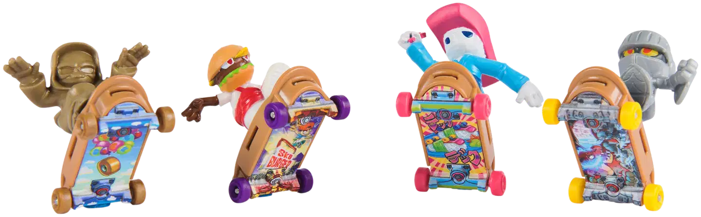 Tech Deck Free Riders 4 paketti - 2