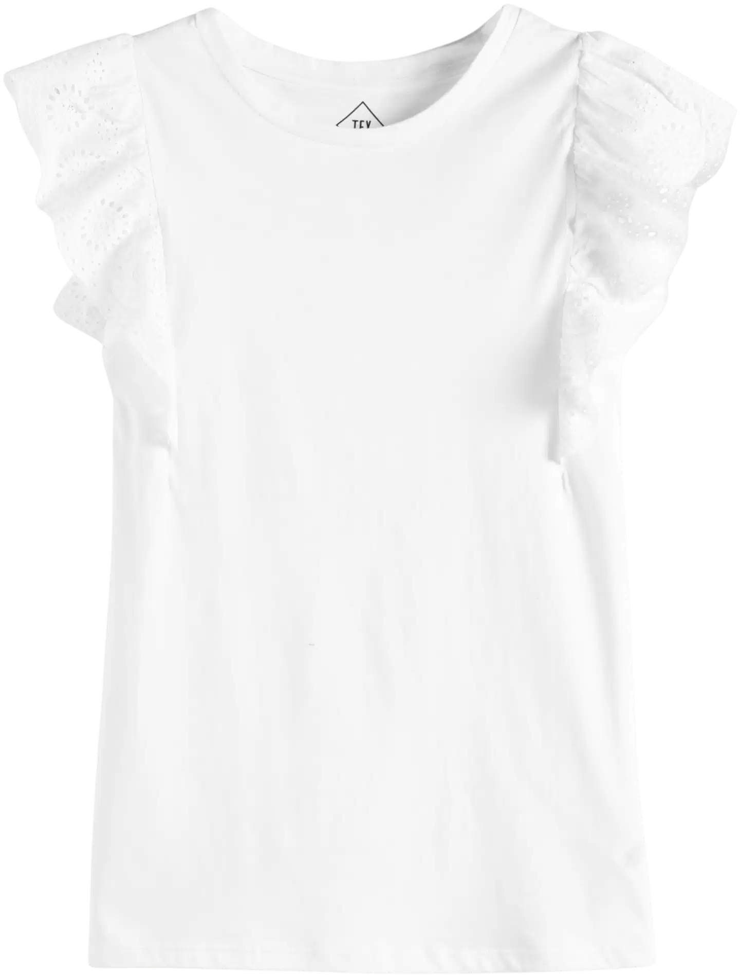 TEX naisten frillatoppi I282731 - WHITE 1 - 3