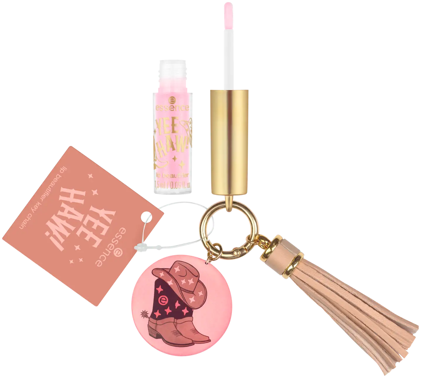 essence YEE HAW! lip beautifier key chain 01 Boots, Hat, Go! 1.5 ml - 2