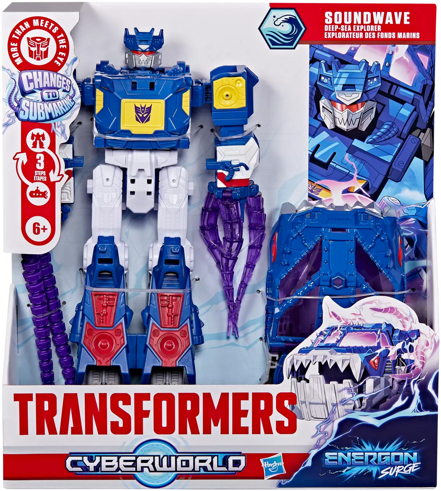 Transformers Cyberverse hahmo Soundwave syvänmerensukeltaja 22,9 cm - 1