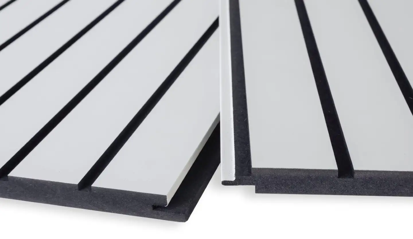 Maler Louvre uritettu rimasisustuspaneeli MDF 12x195x2500 ympäripontattu melamiini valkoinen E0 1,46m2 - 1