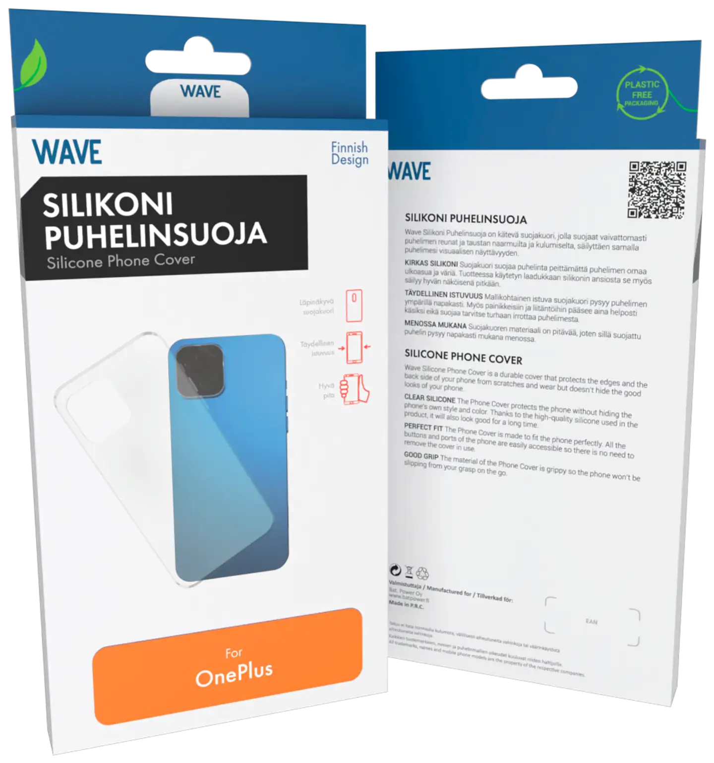 Wave Silikonisuoja, OnePlus Nord CE5 5G, Kirkas - 1