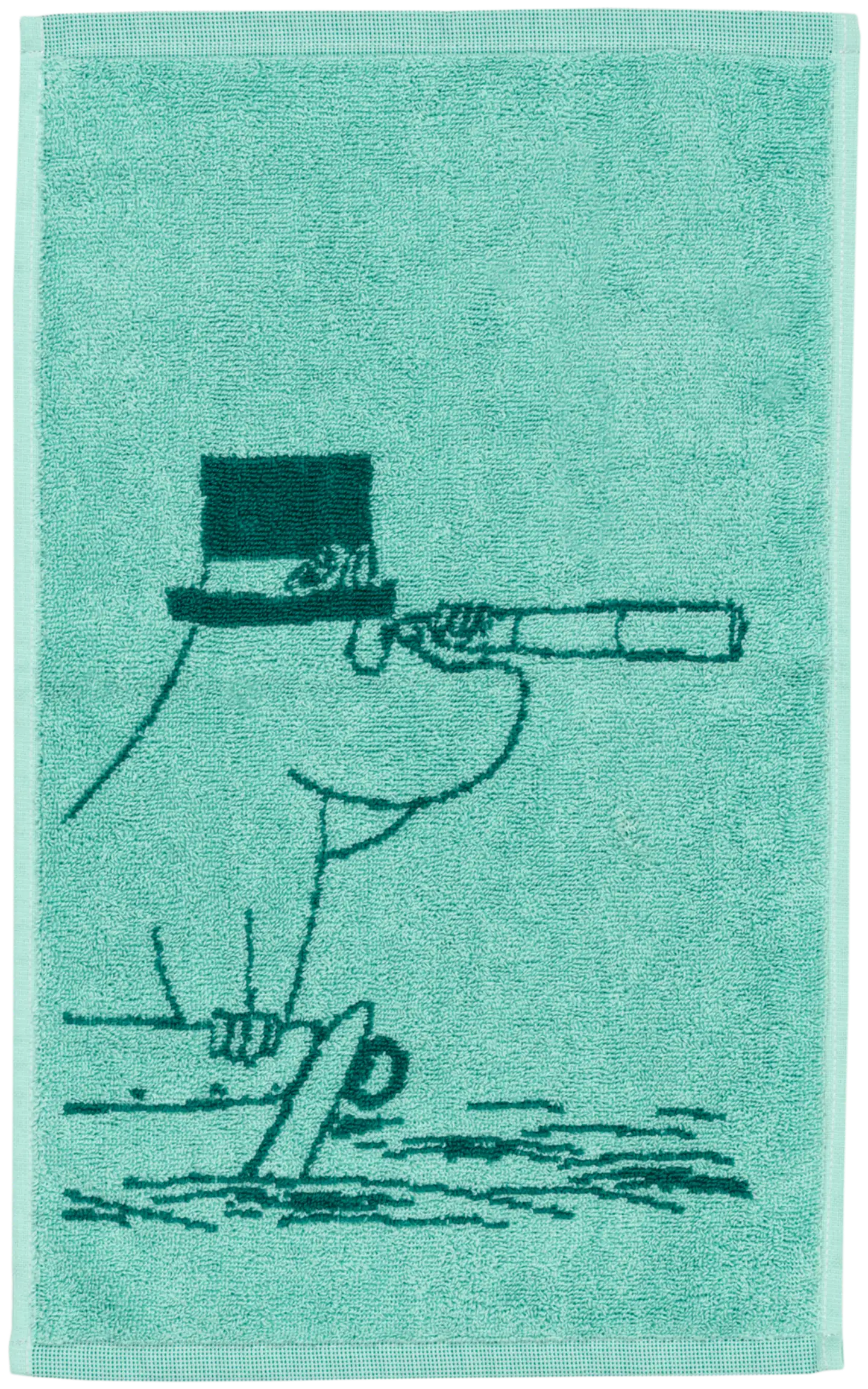 Moomin Arabia Muumi käsipyyhe 30x50 Muumipappa sin.vih.GOTS