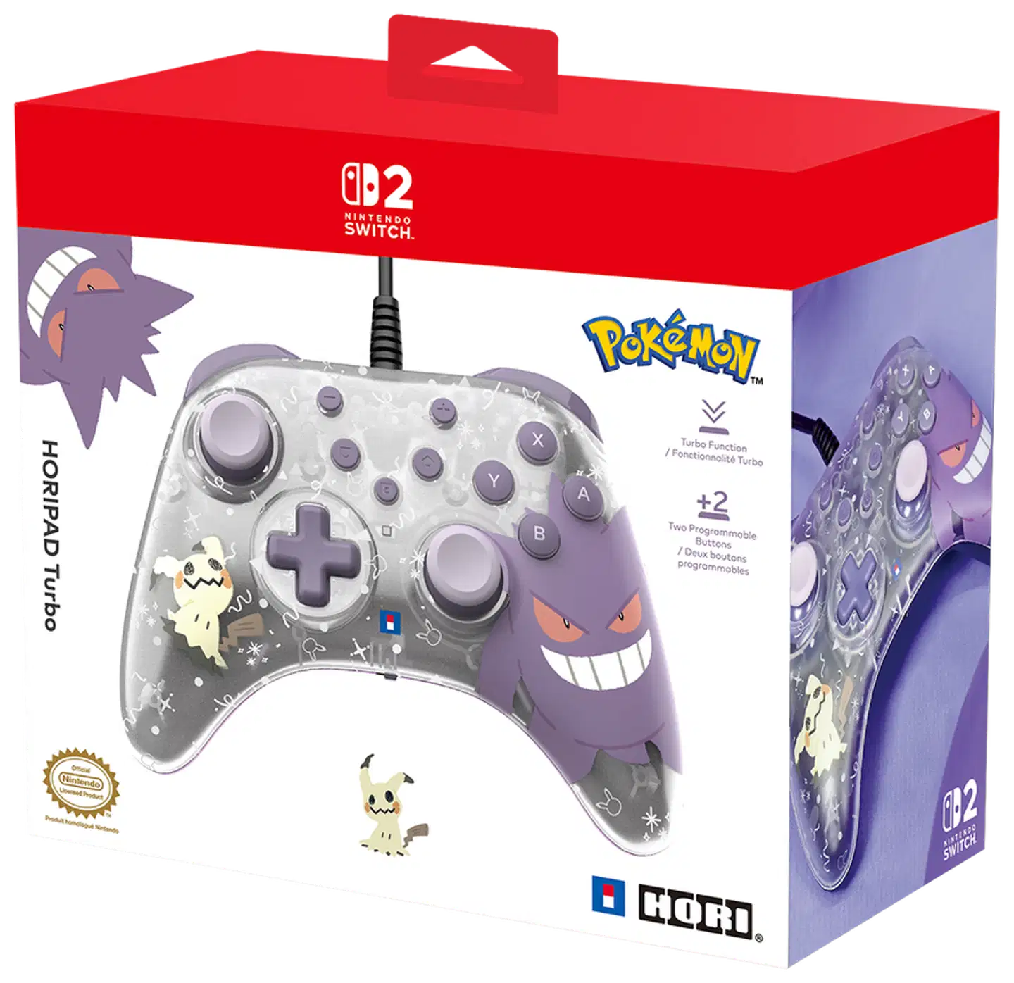 Horipad Turbo Switch 2 ohjain, Gengar & Mimikyu - 3