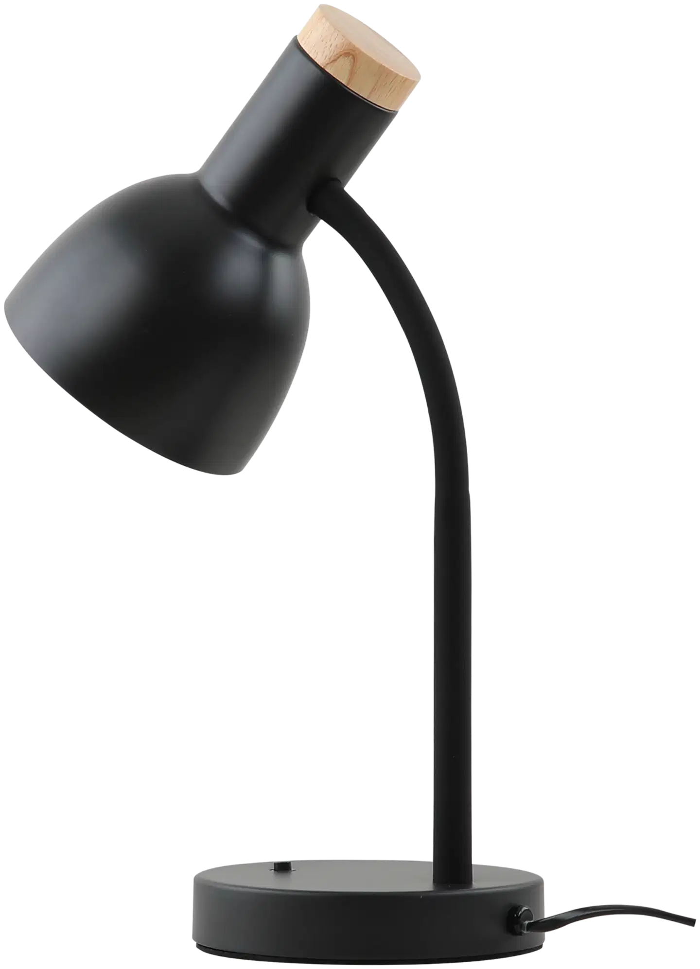 FocusLight Oslo pöytävalaisin, kork:36cm, 1xE27 max.8W(LED), On-Off kytkin valaisimen rungossa, IP20, musta - 3