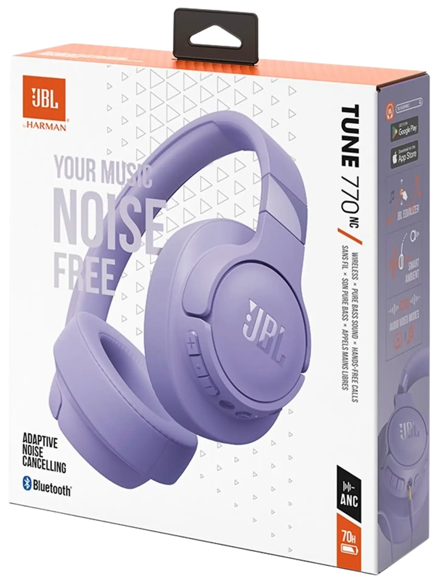 JBL langattomat Bluetooth-vastamelukuulokkeet Tune 770NC lila - 12