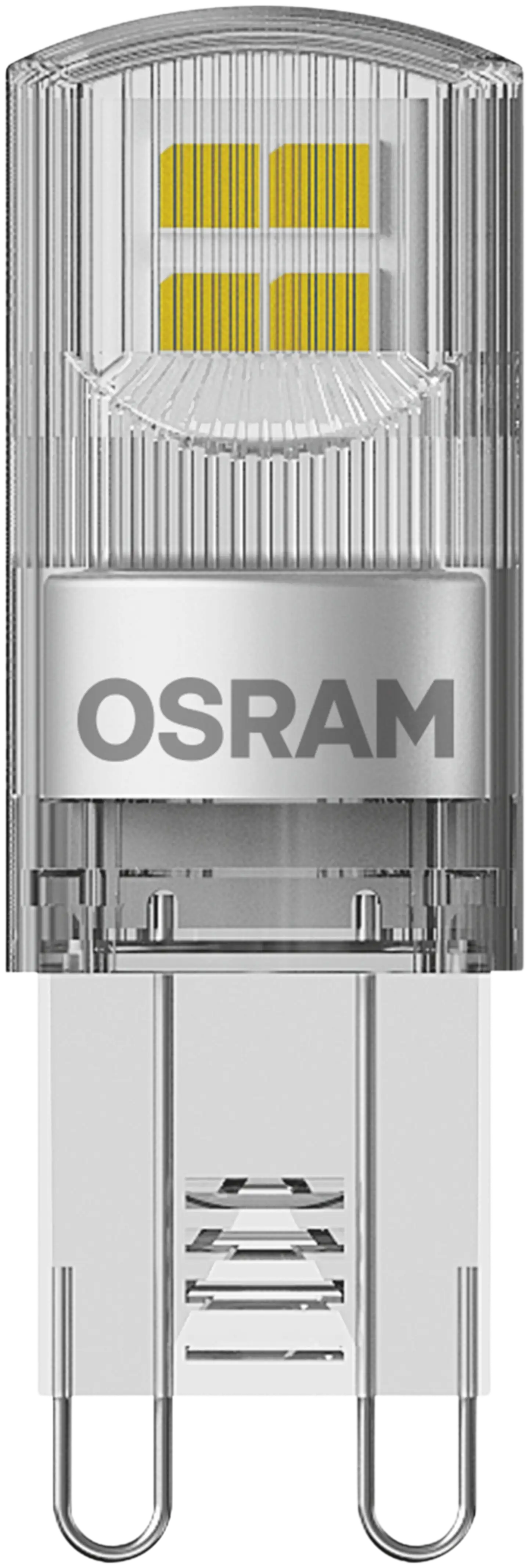 Osram LED PIN 1,9W/2700K G9 ei-himmennettävä kirkaskupuinen LED-pienoislamppu 2 kpl/pkt - 1