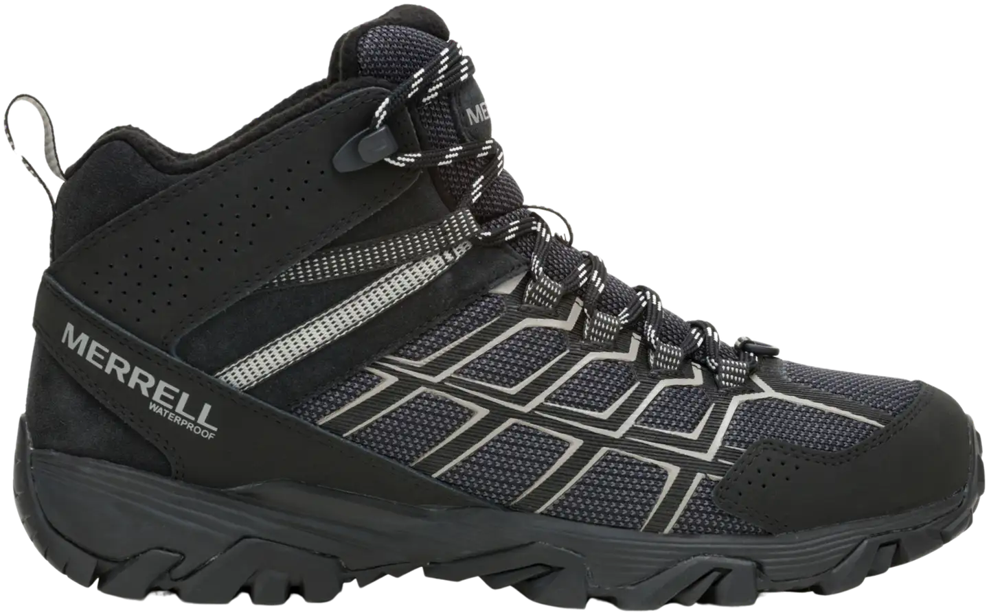 Merrell Moab FST 3 Thermo Mid WP naisten vedenpitävä pitopohjajalkine - BLACK/PALOMA - 1