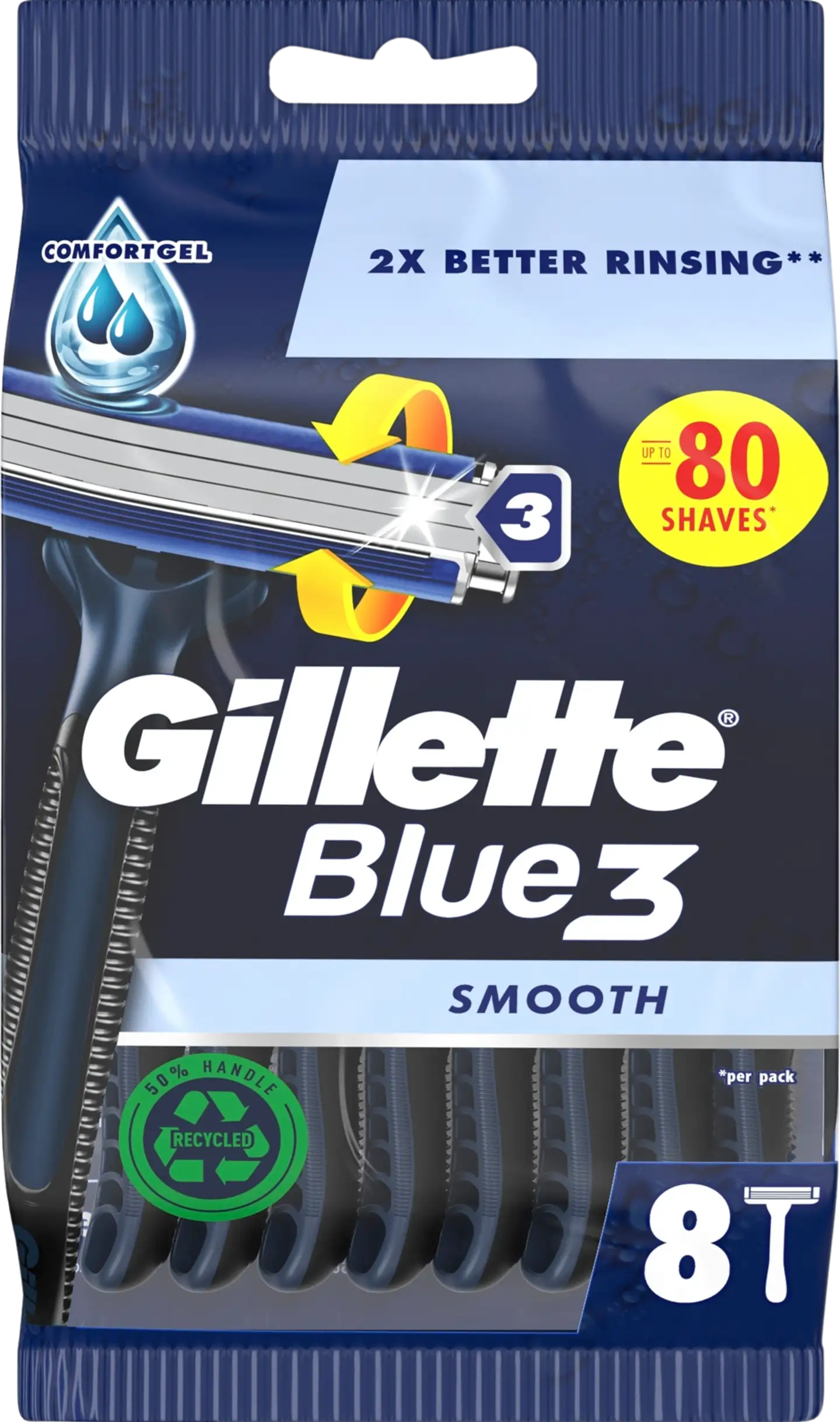 Gillette Blue3 Smooth 8kpl varsiterä