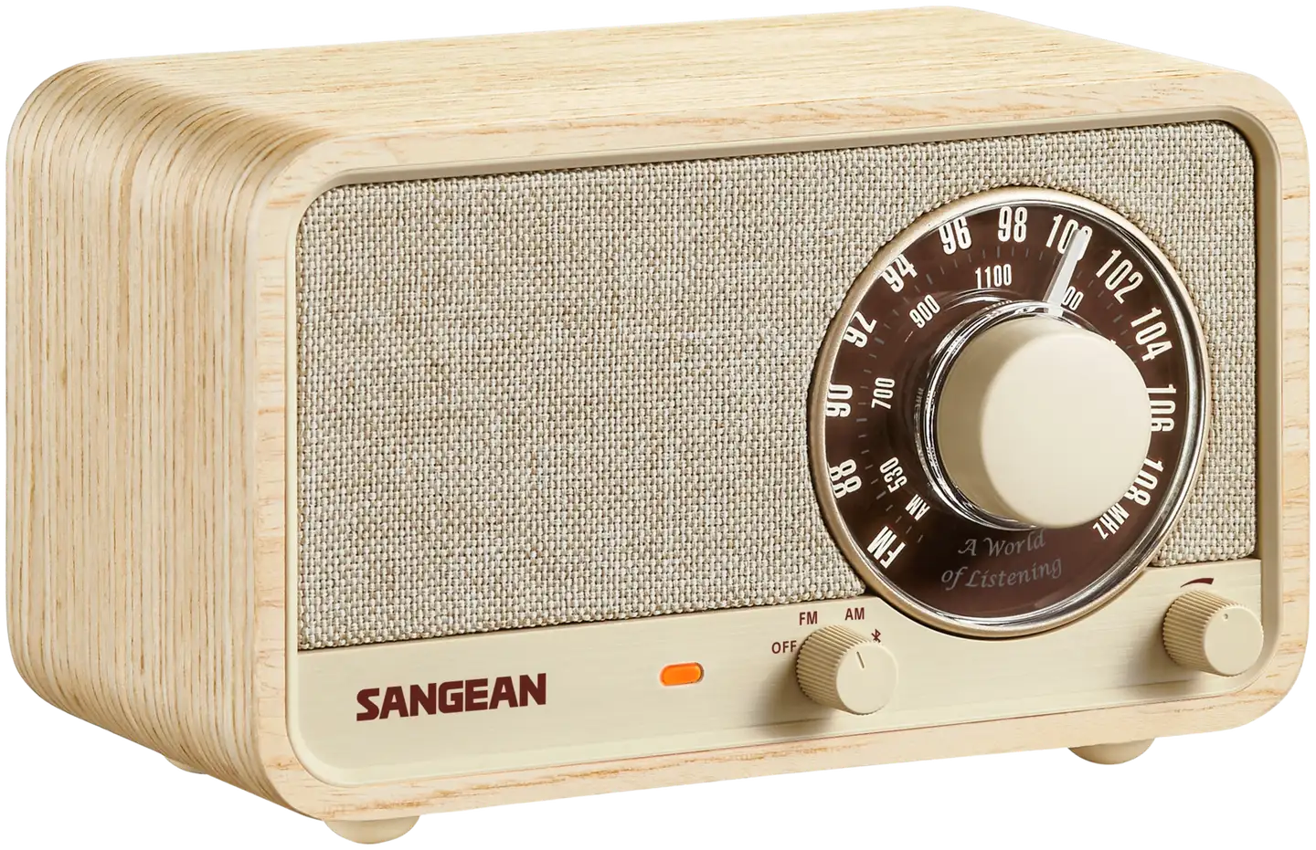 Sangean WR-8 Bluetooth pöytäradio, vaalea tammi - 4