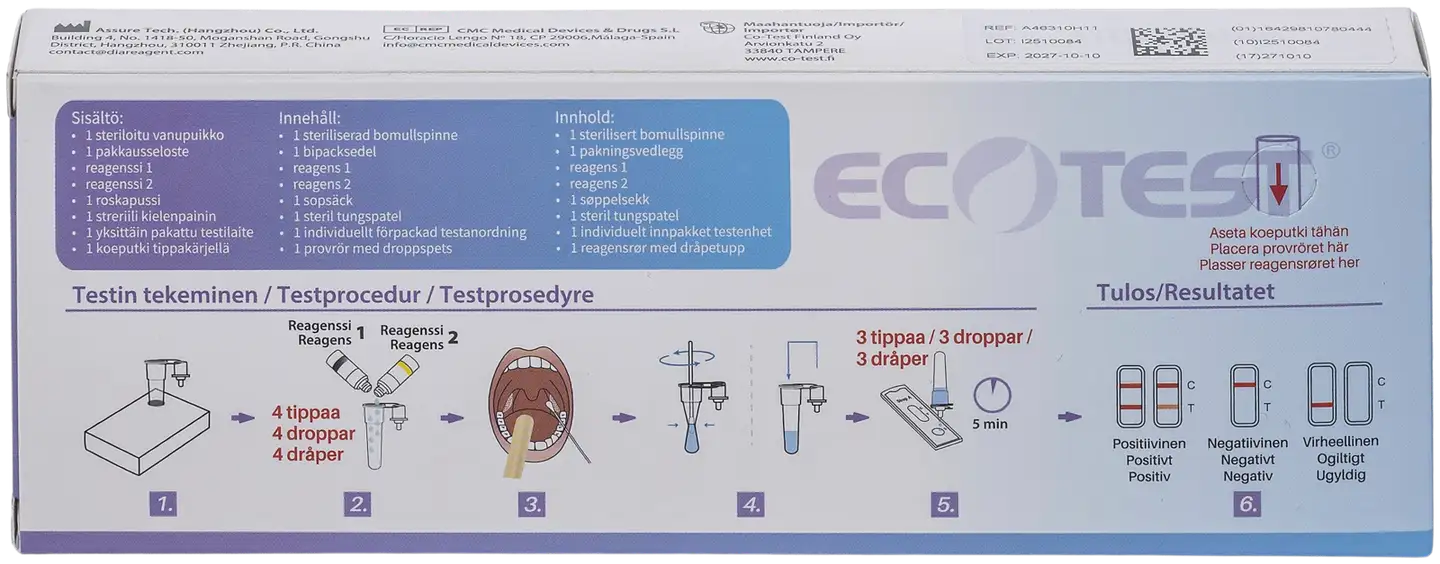 Ecotest Strep A Antigen kotitesti - 2