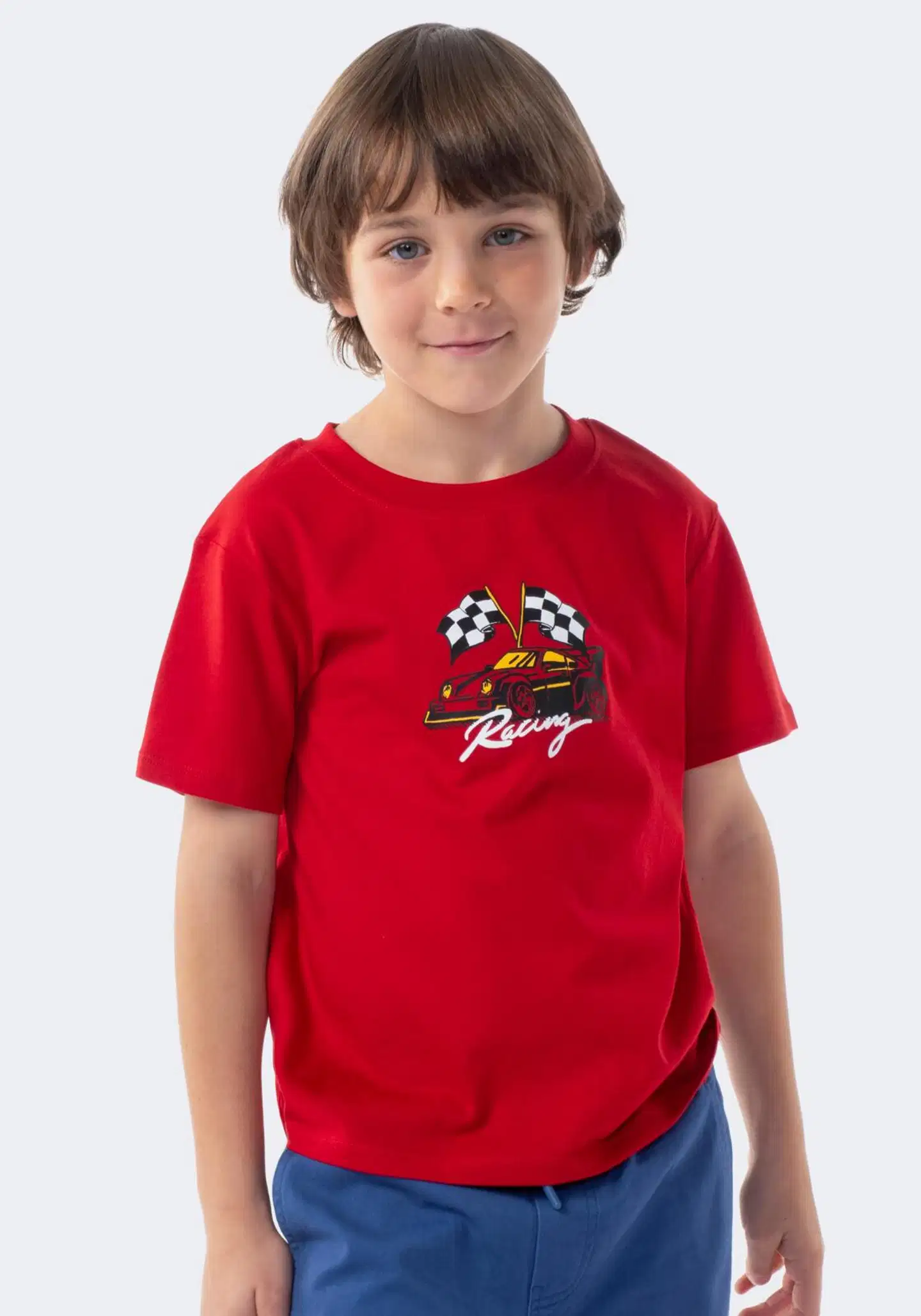 TEX BASIC lasten t-paita racing I276704 - RED 2 - 1