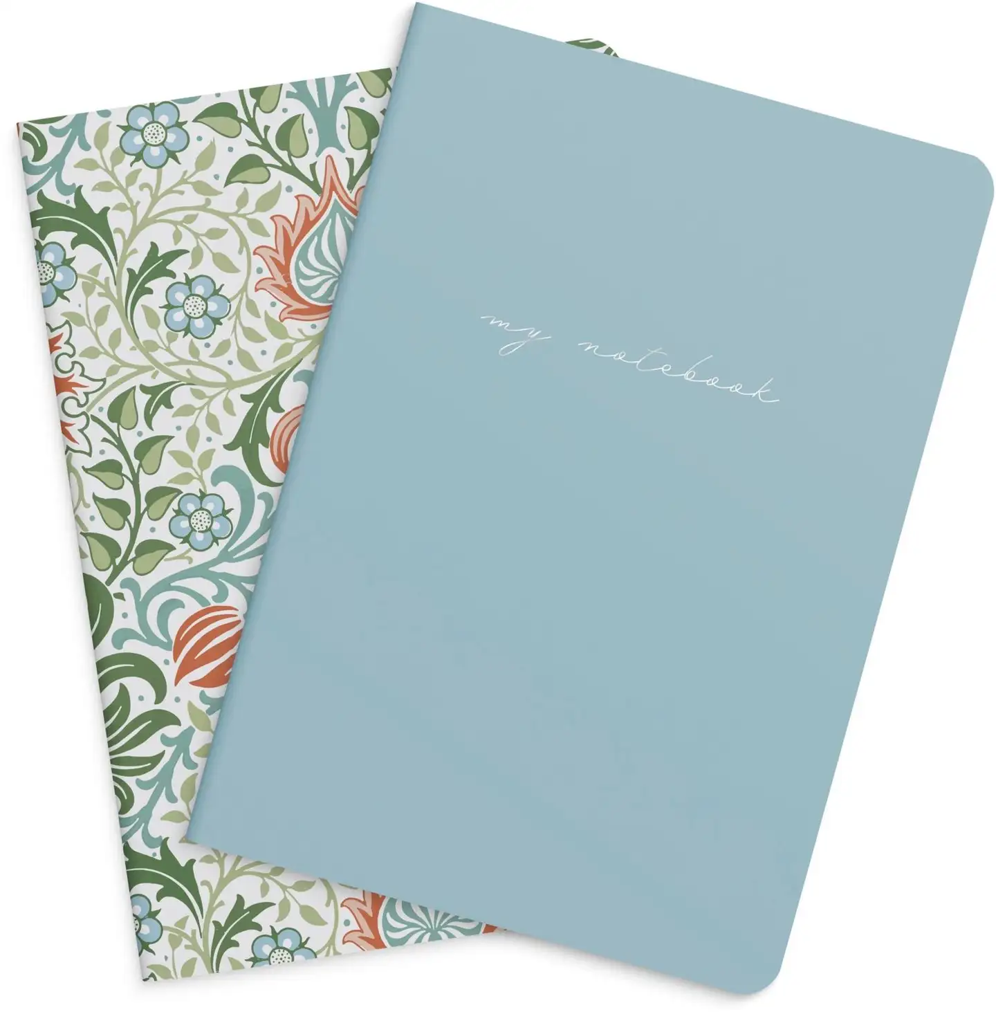 Notebook blue & flower 2 pack - 2