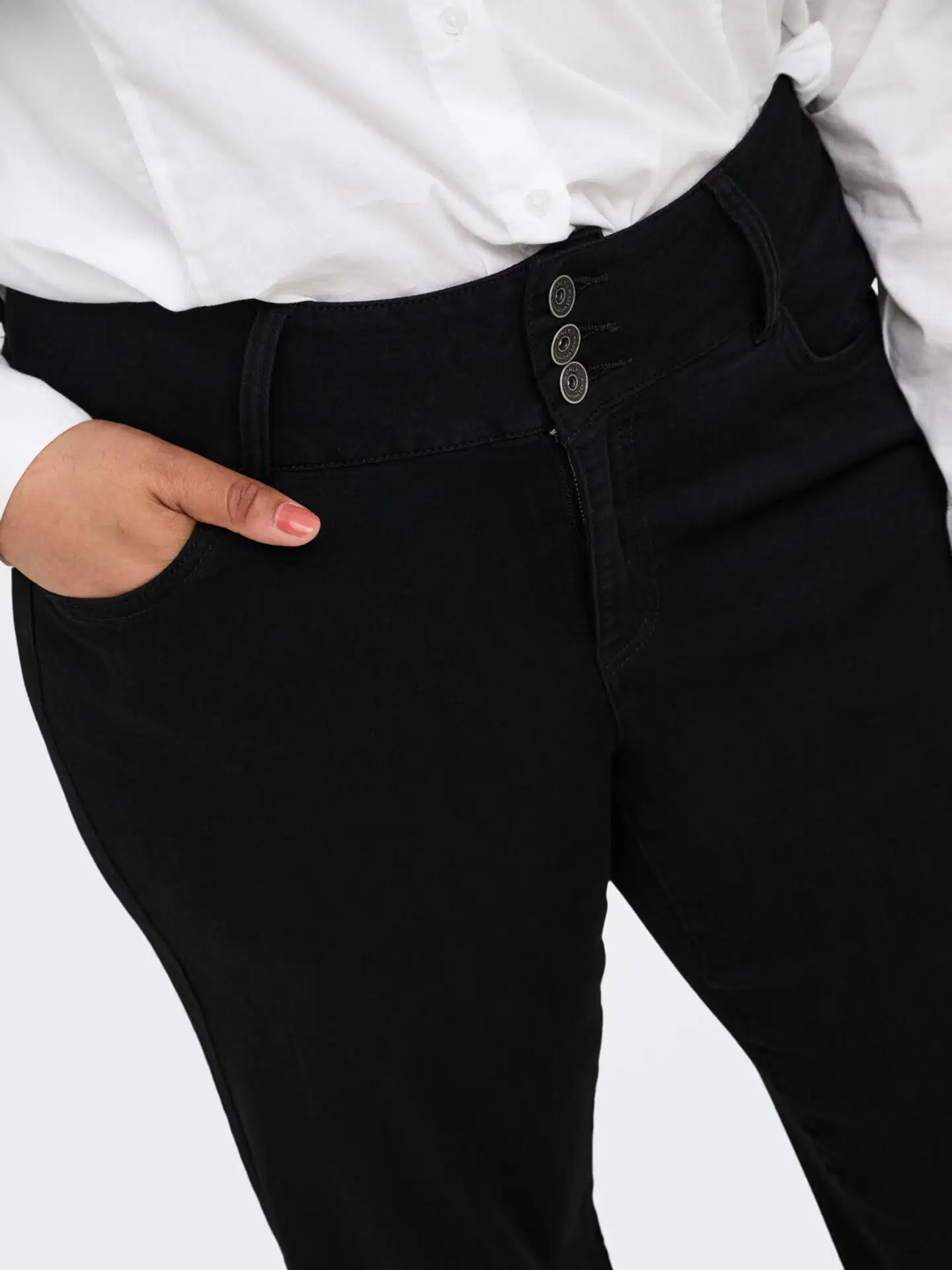 Only Carmakoma naisten farkut Caranna - Black Denim - 6
