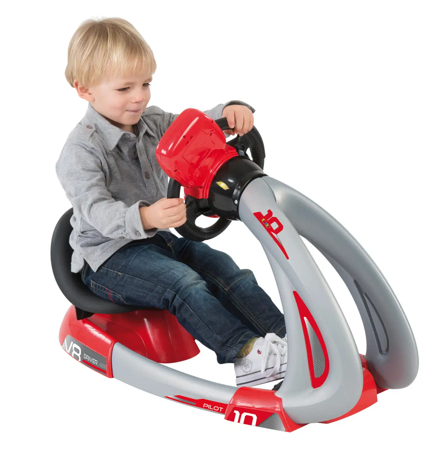 Smoby  Pilot Neon V8 -ajosimulaattori, jossa valo- ja äänitehosteet - 5