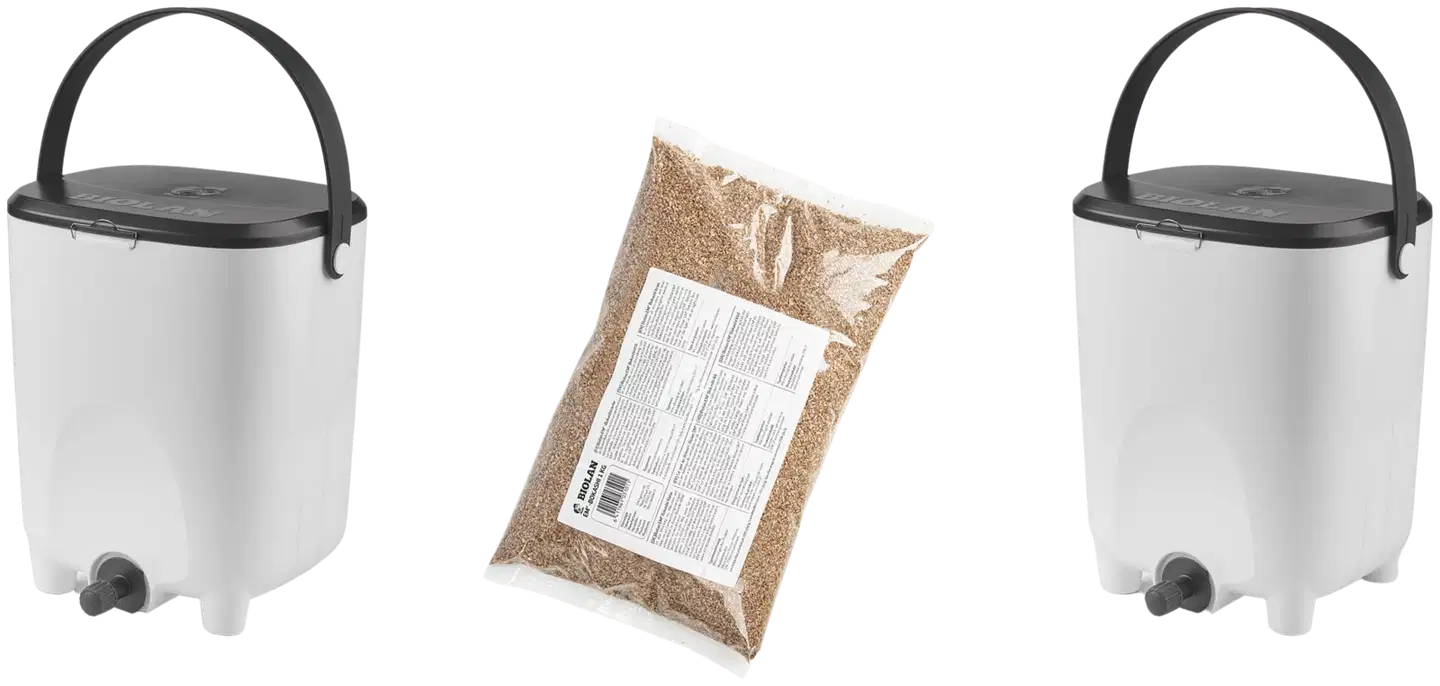Biolan Bokashi kaksoispakkaus valkoinen