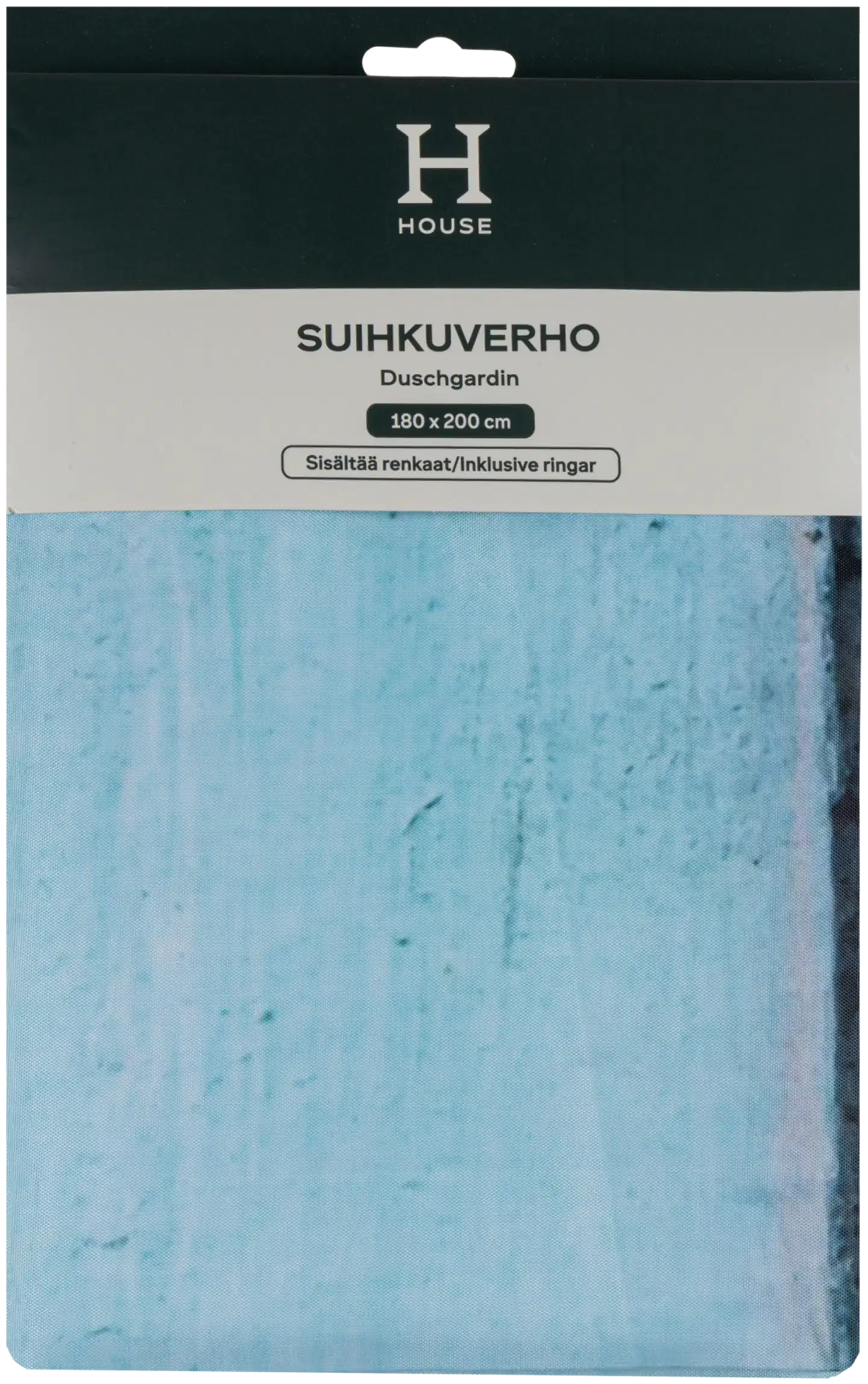 House suihkuverho Vintage 180x200 cm turkoosi - 4