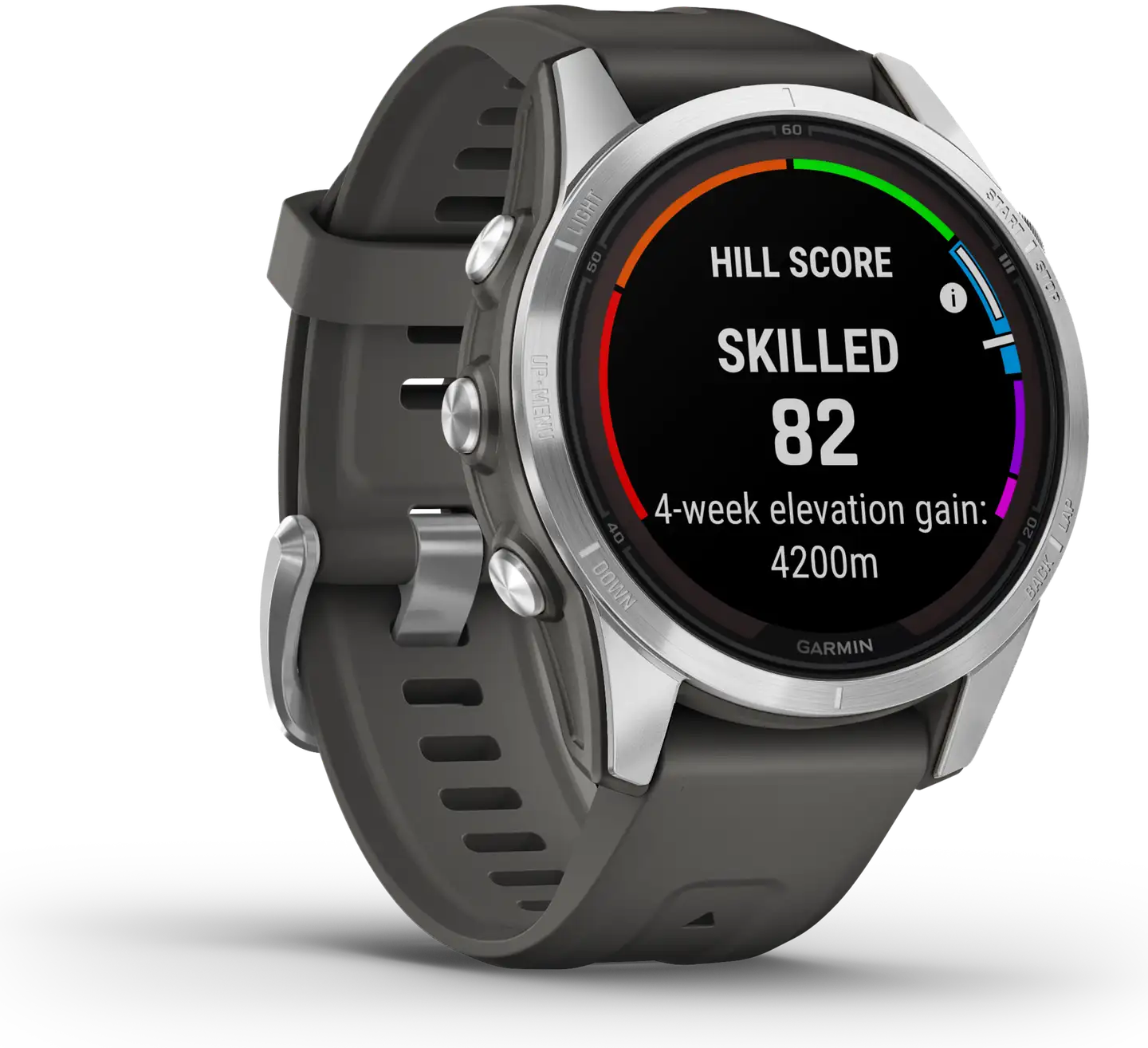 Garmin Fenix 7s Pro Solar urheilukello, harmaa - 1