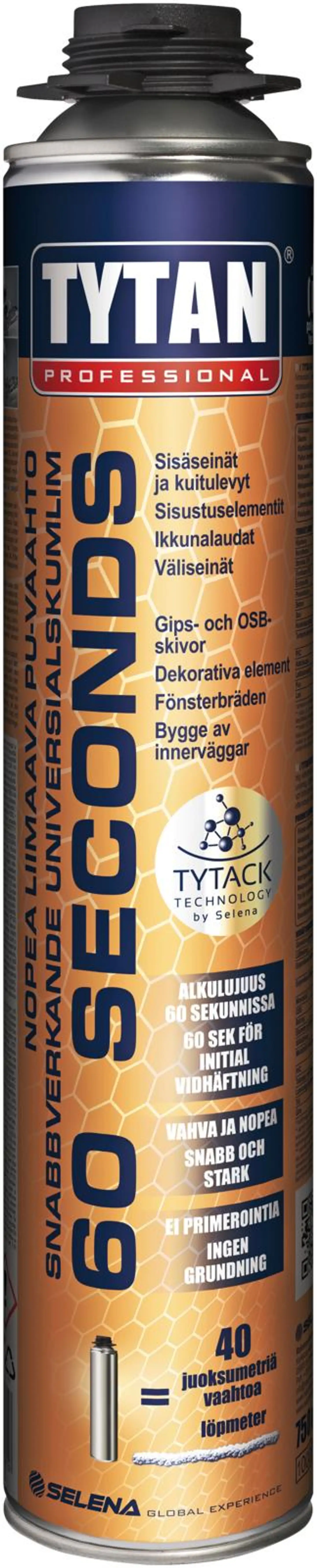 Tytan PU-liimavaahto 60 seconds 750 ml