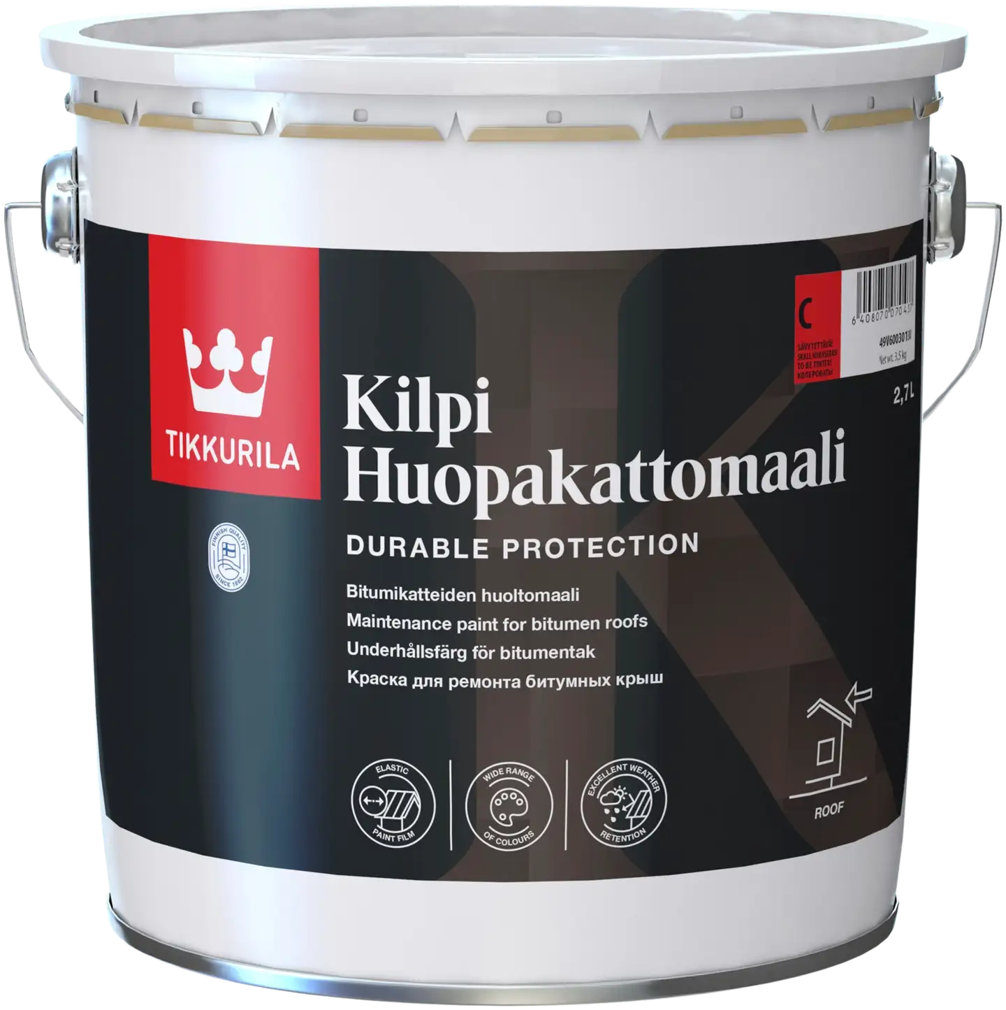 Tikkurila huopakattomaali Kilpi 2,7 l C sävytettävä täyshimmeä