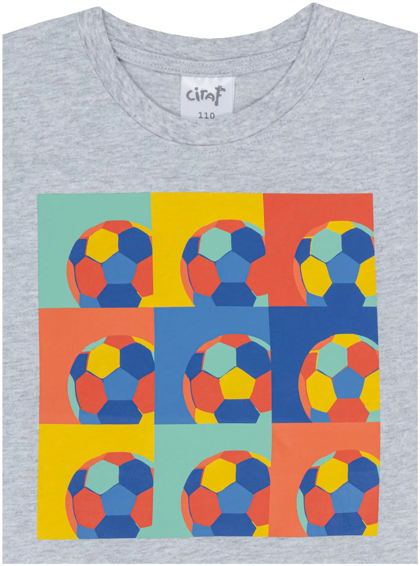 Ciraf lasten t-paita jalkapallo 25pc261631 - Grey melange - 3