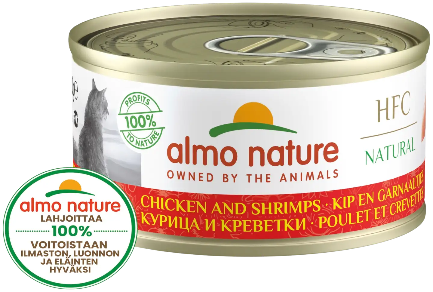 Almo Nature HFC Natural kana & katkarapu kissan täydennysravinto 70 g