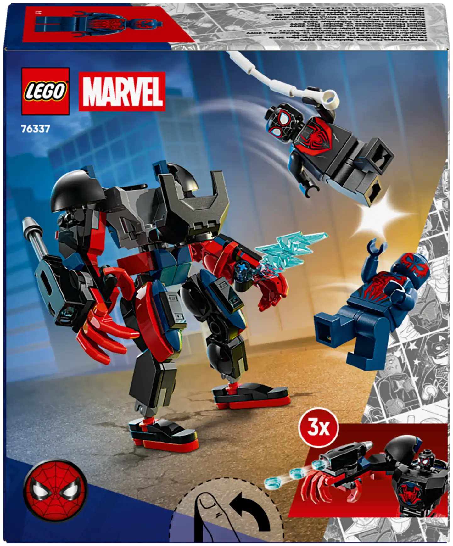 LEGO® Super Heroes Marvel 76337 Miles Moralesin robotti vastaan Spider-Man 2099 - 5