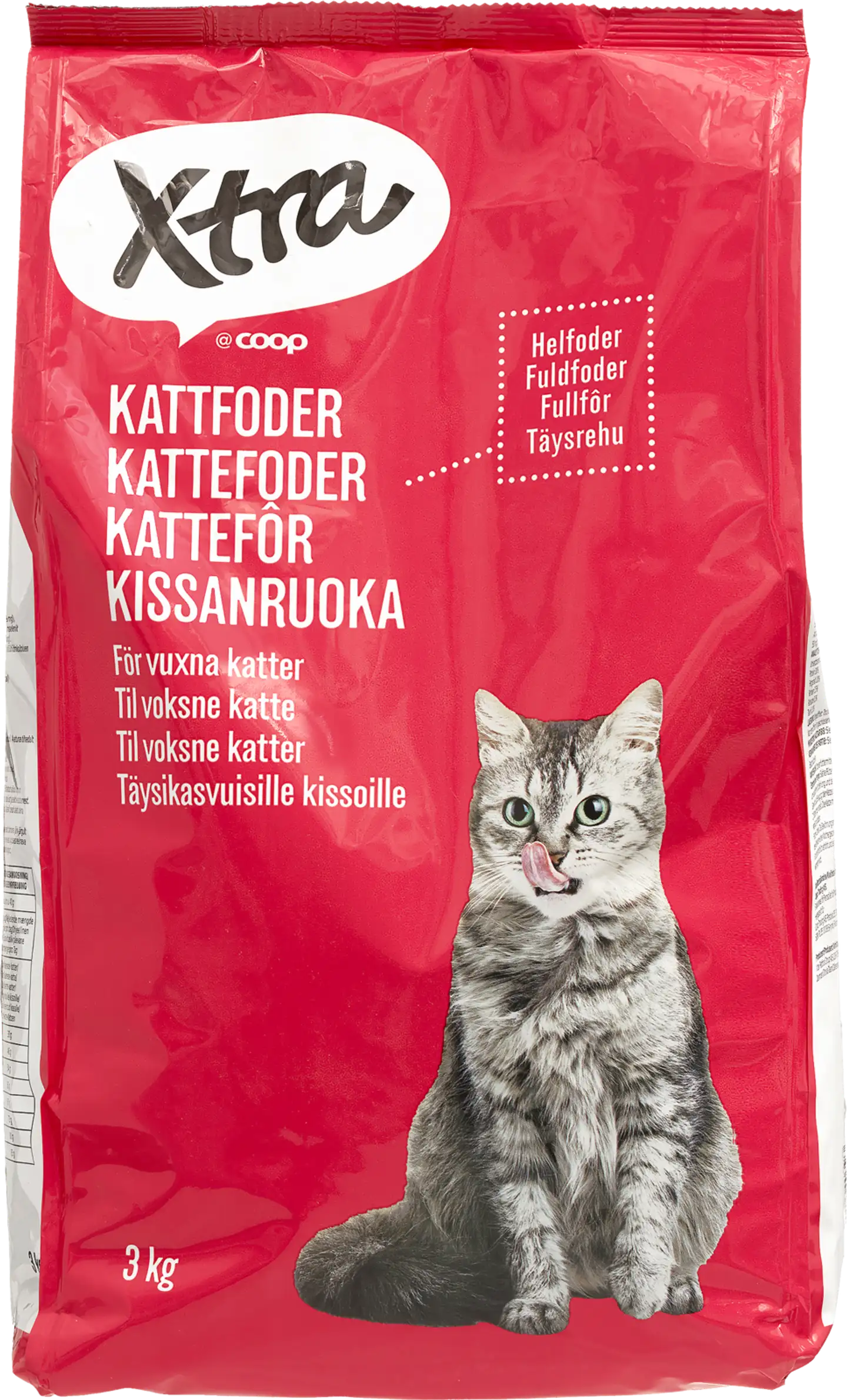 Xtra kissan kuivaruoka liha 3 kg