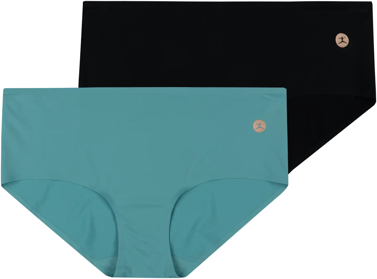 Danskin naisten hipsterit 2-pack 210D082636 - Dusty turquoise/Black - 1