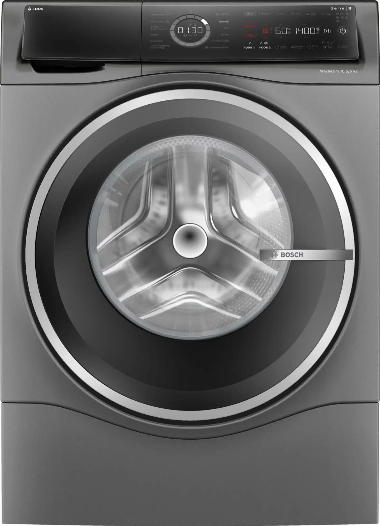 Bosch Serie 8 kuivaava pyykinpesukone 10.5/6 kg maks. 1400 kierr./min antrasiittiharmaa - 1