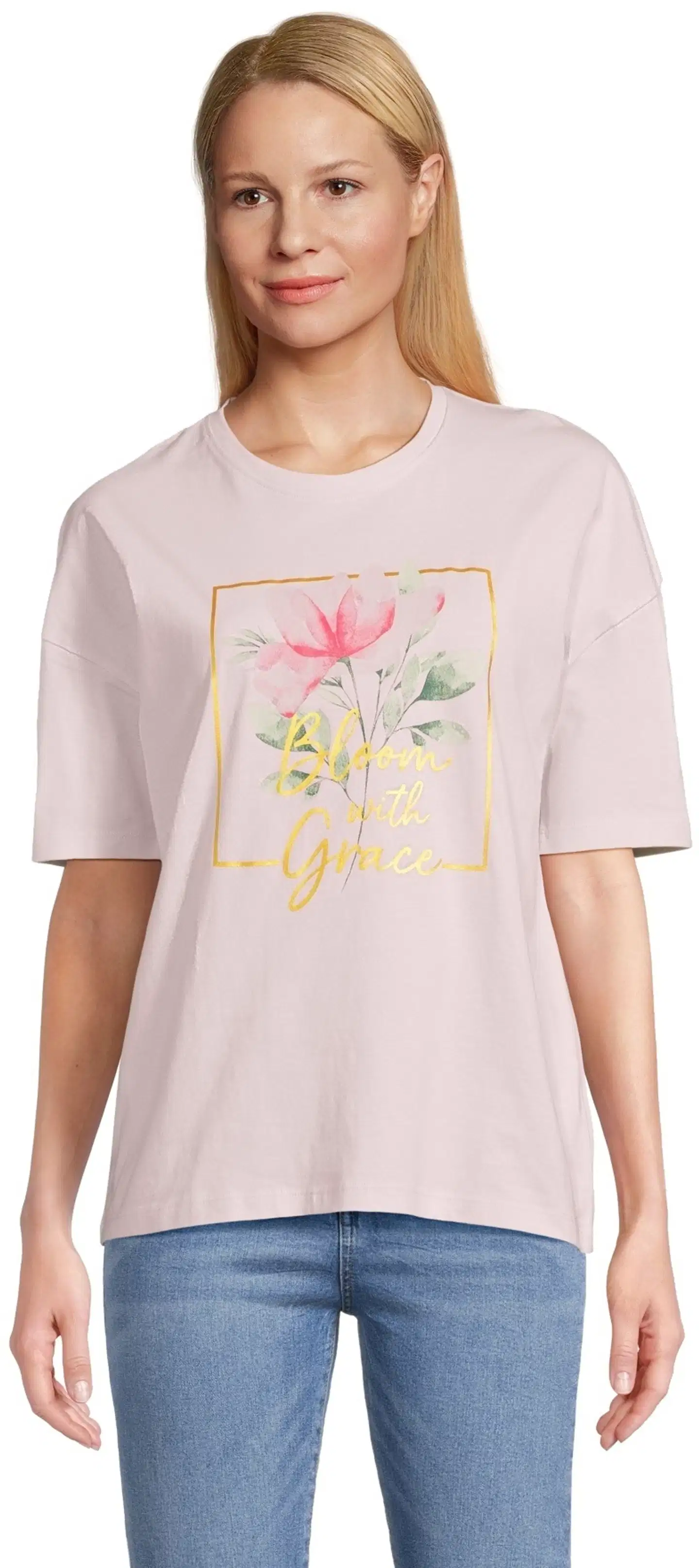 House naisten t-paita print 213H261405 - Pale lilac - 1