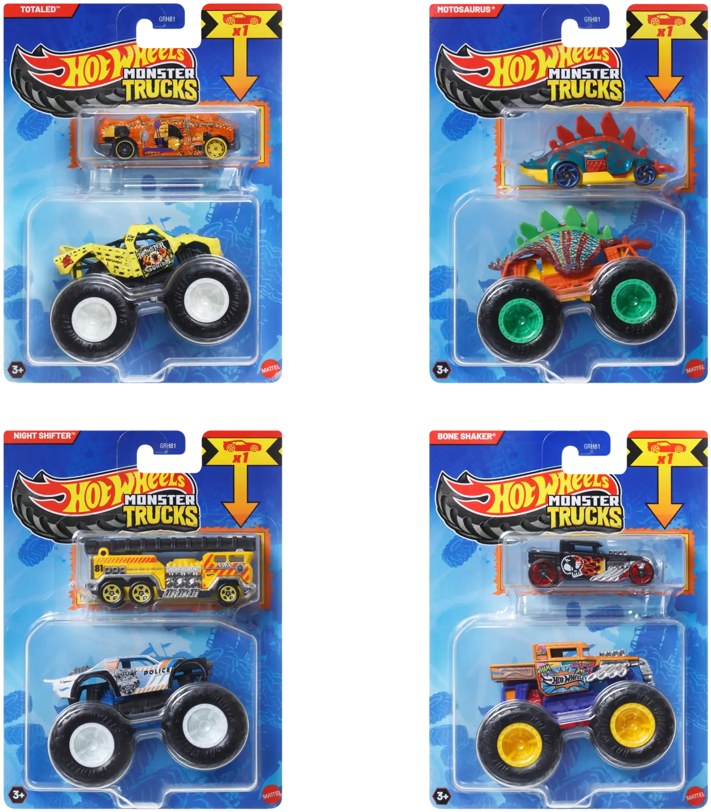 Hot Wheels monsteriauto + pikkuauto - 1