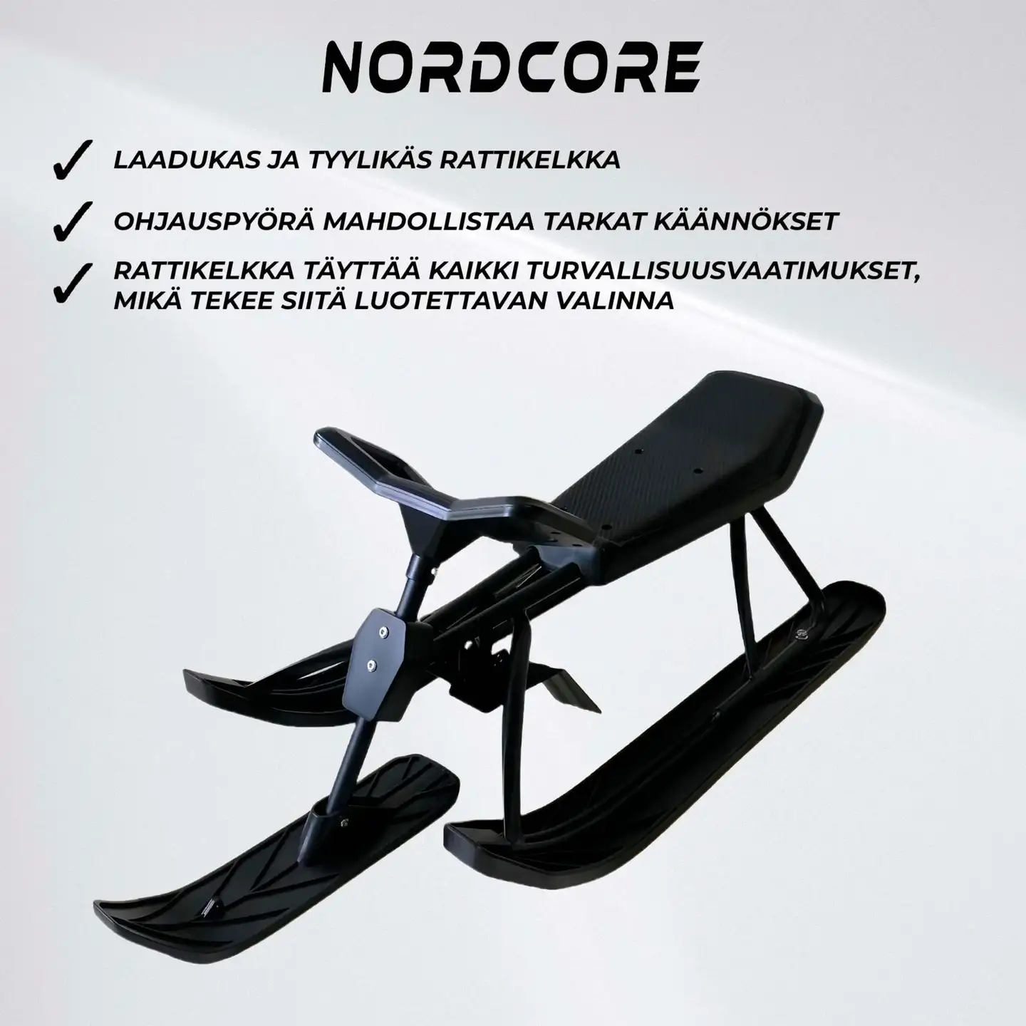 Nordcore rattikelkka musta - 7