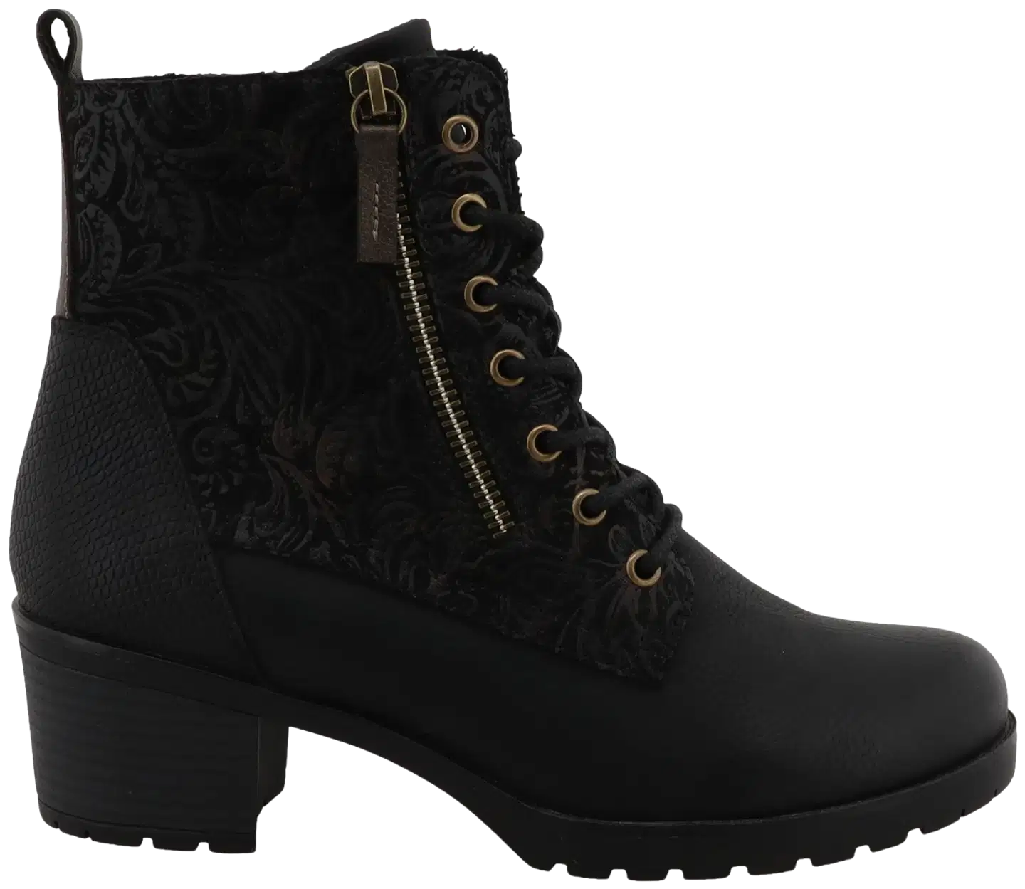 House naisten korolliset nilkkurit Tilda - Black/print - 2