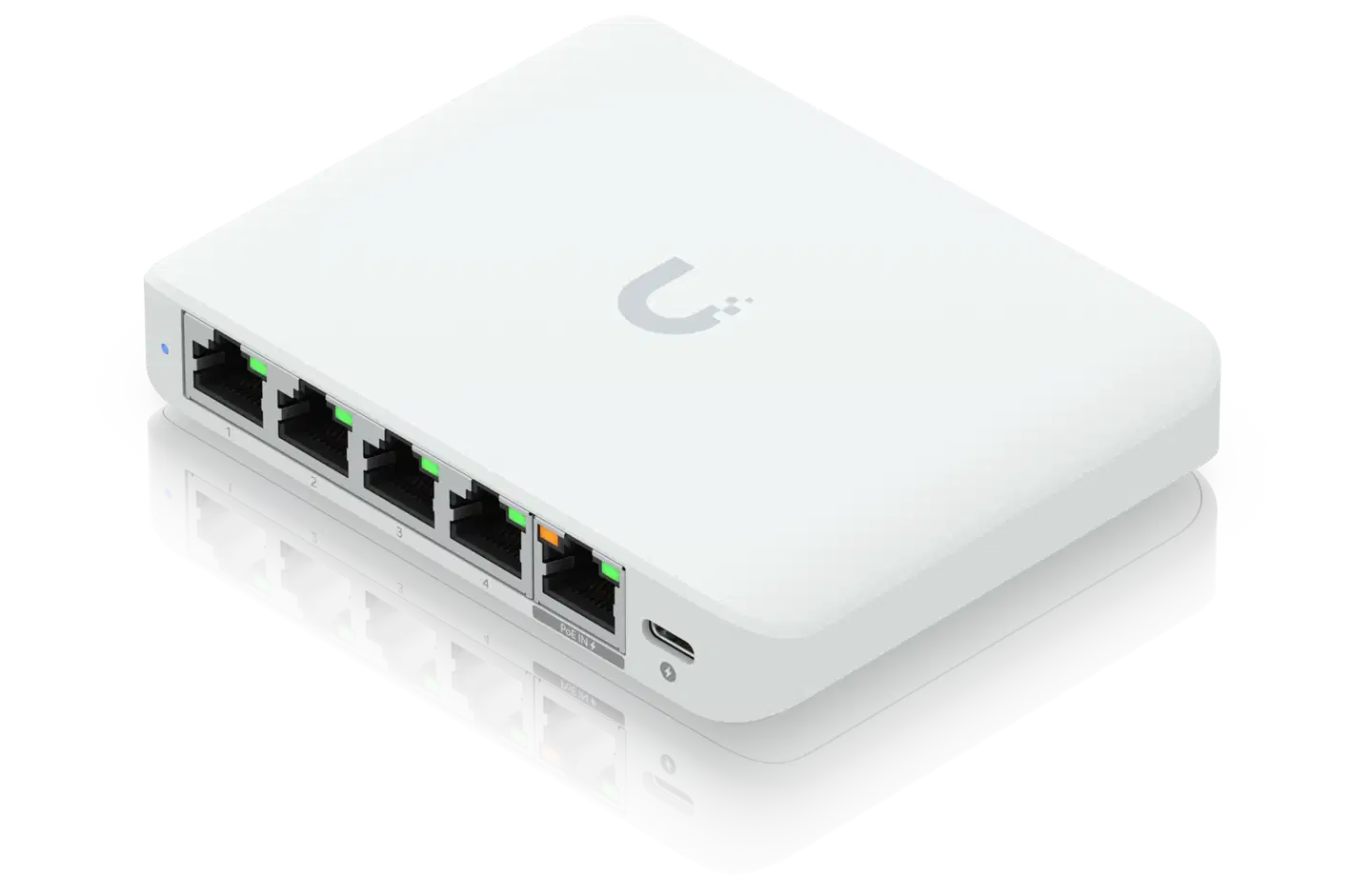 Ubiquiti kompakti 5-porttinen 2.5G-kytkin USW-Flex-2.5G-5 - 4