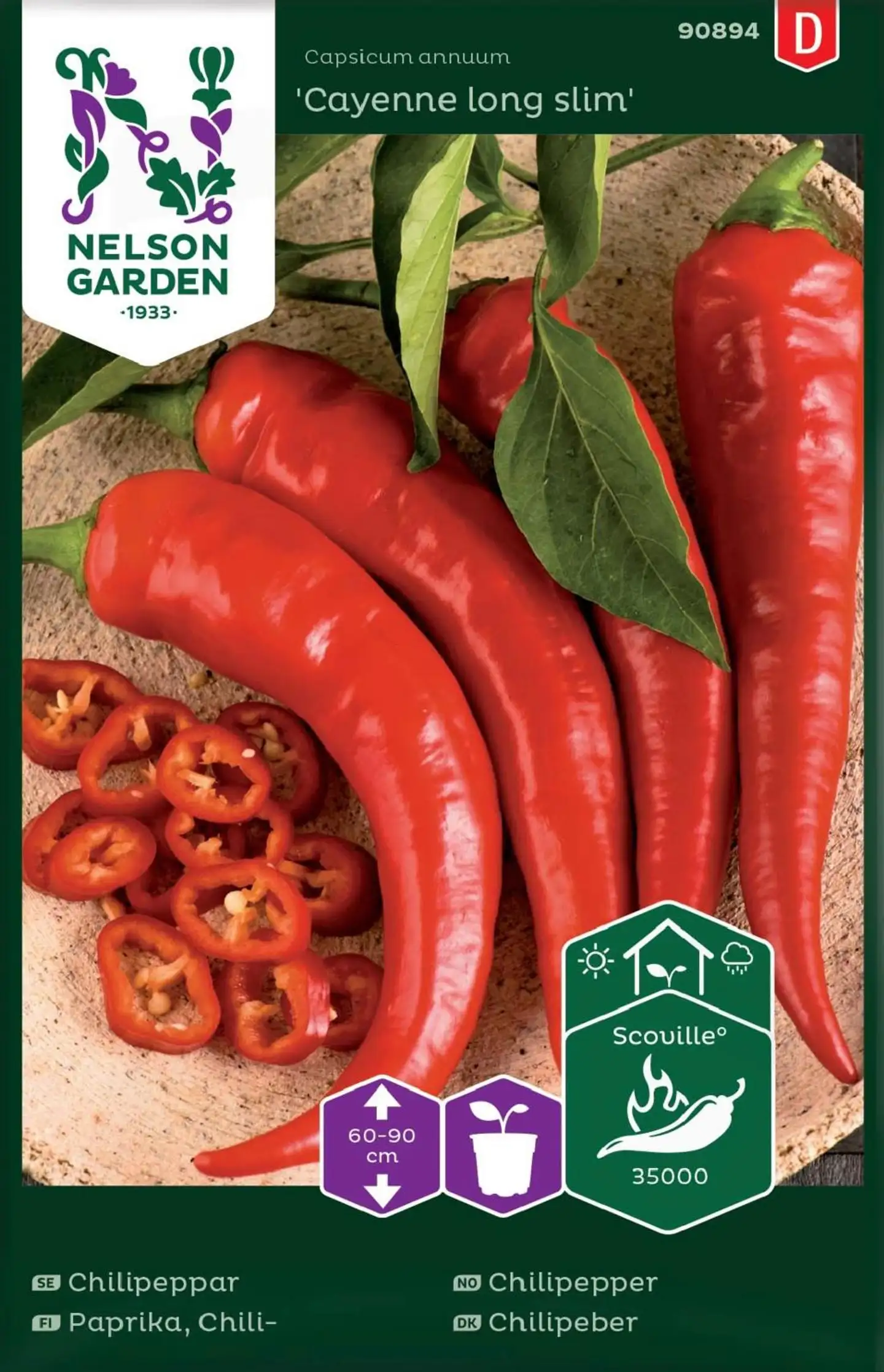 Nelson Garden Siemen Paprika, Chili-, Cayenne Long Slim