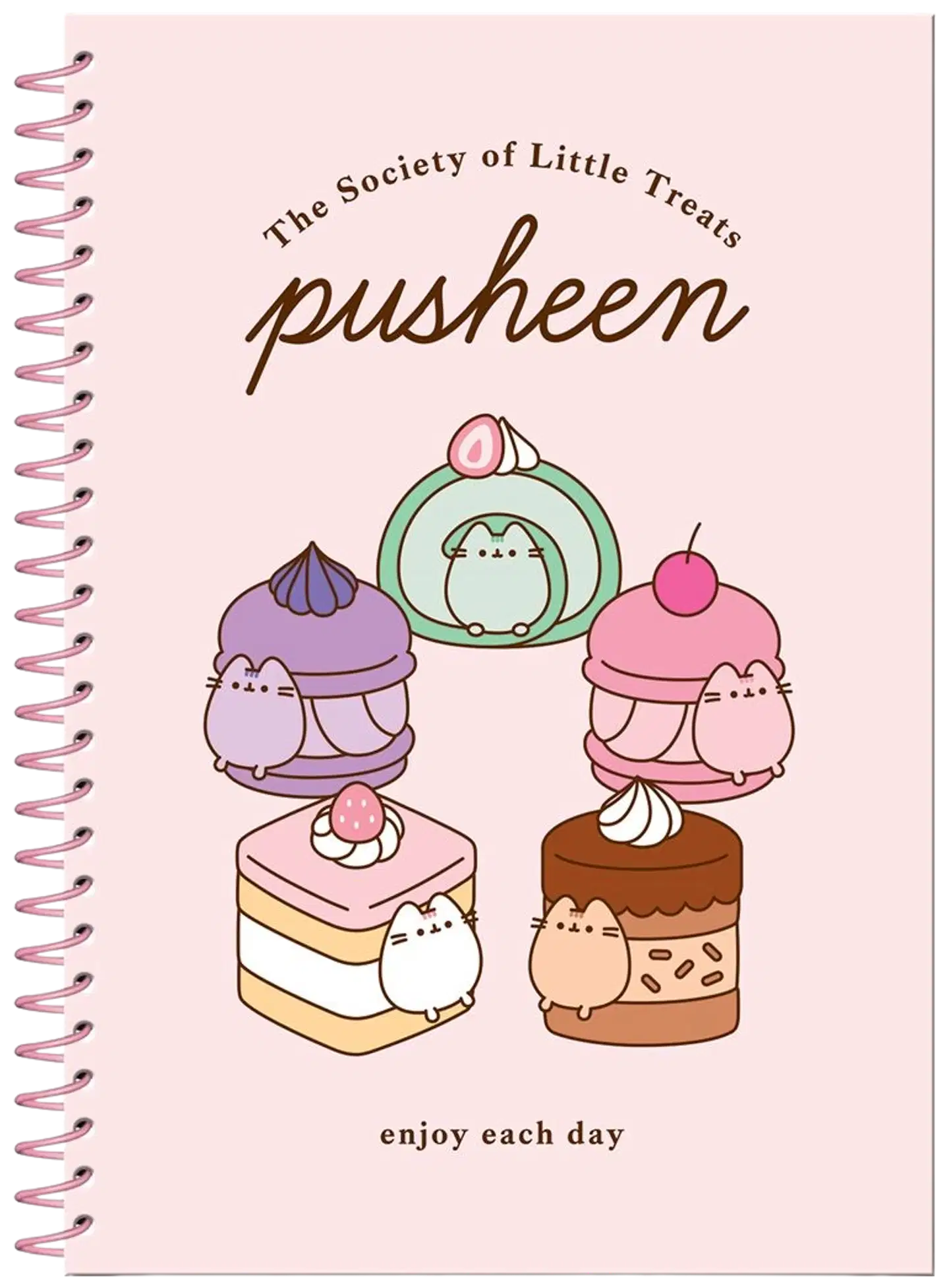 Pusheen kierremuistikirja displayssa, sis. Tarroja