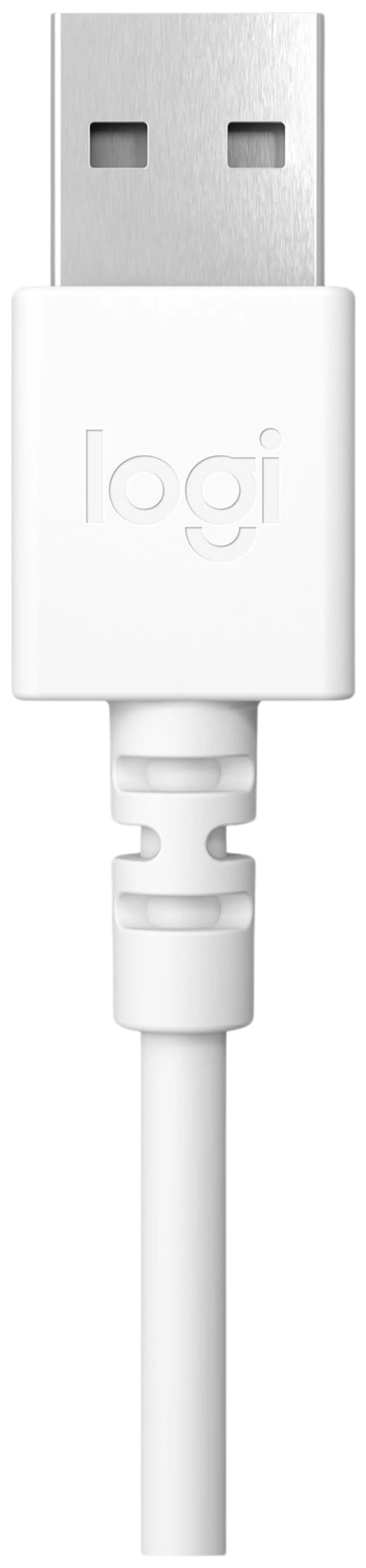 Logitech PC kuuloke H390 USB - valkoinen - 7