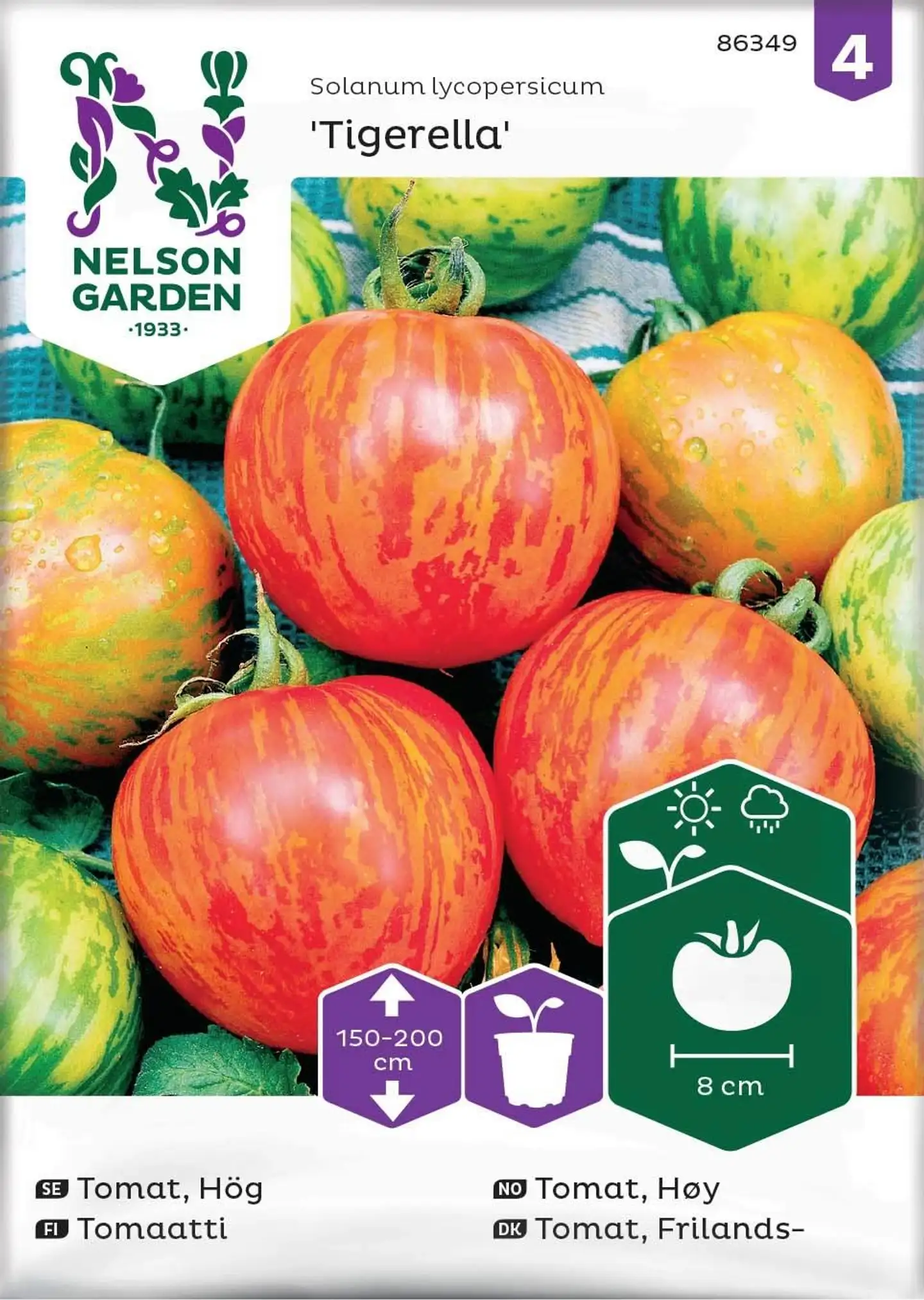 Nelson Garden Siemen Tomaatti, Tigerella, juovikas