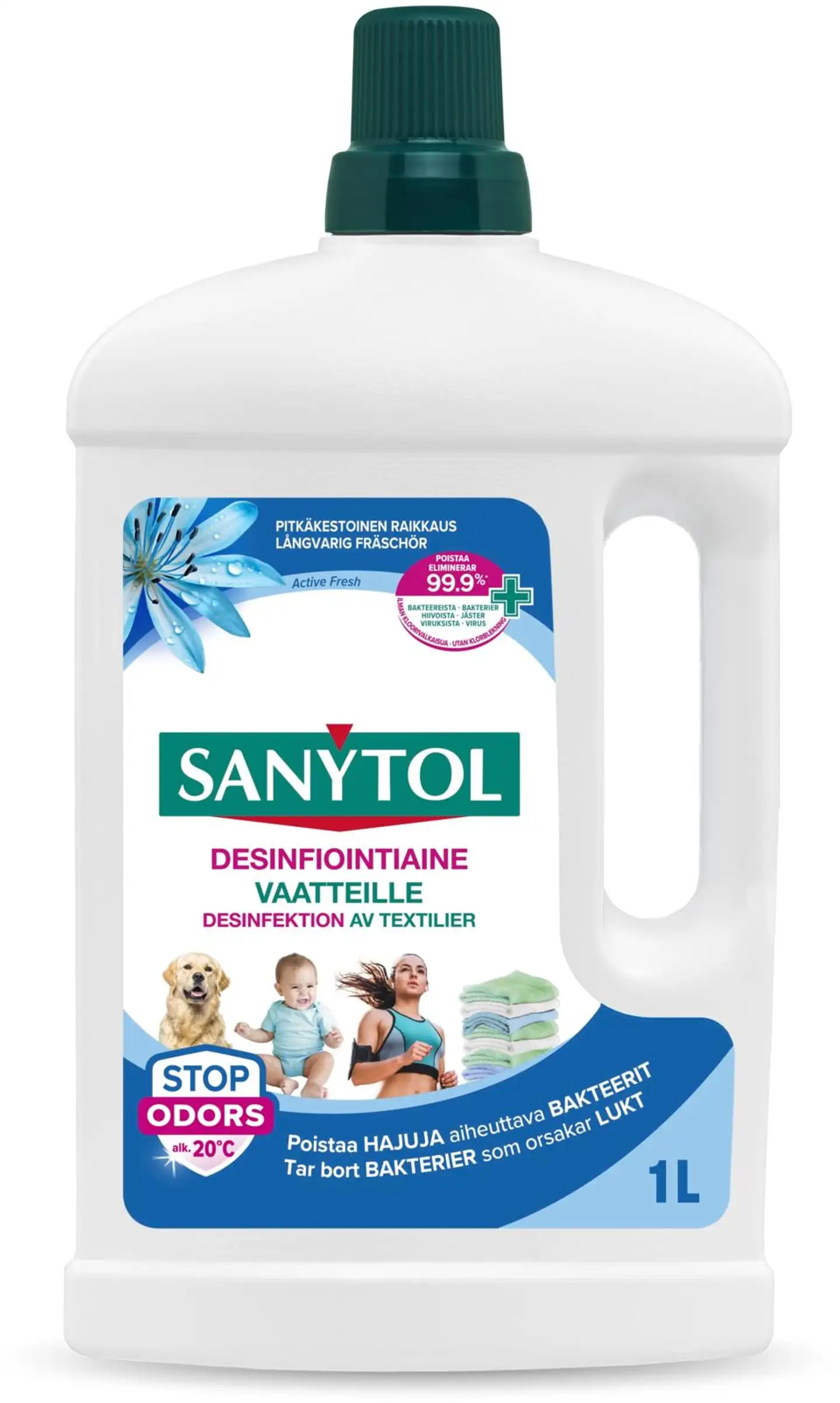 Sanytol Active Fresh desinfiointiaine vaatteille 1l