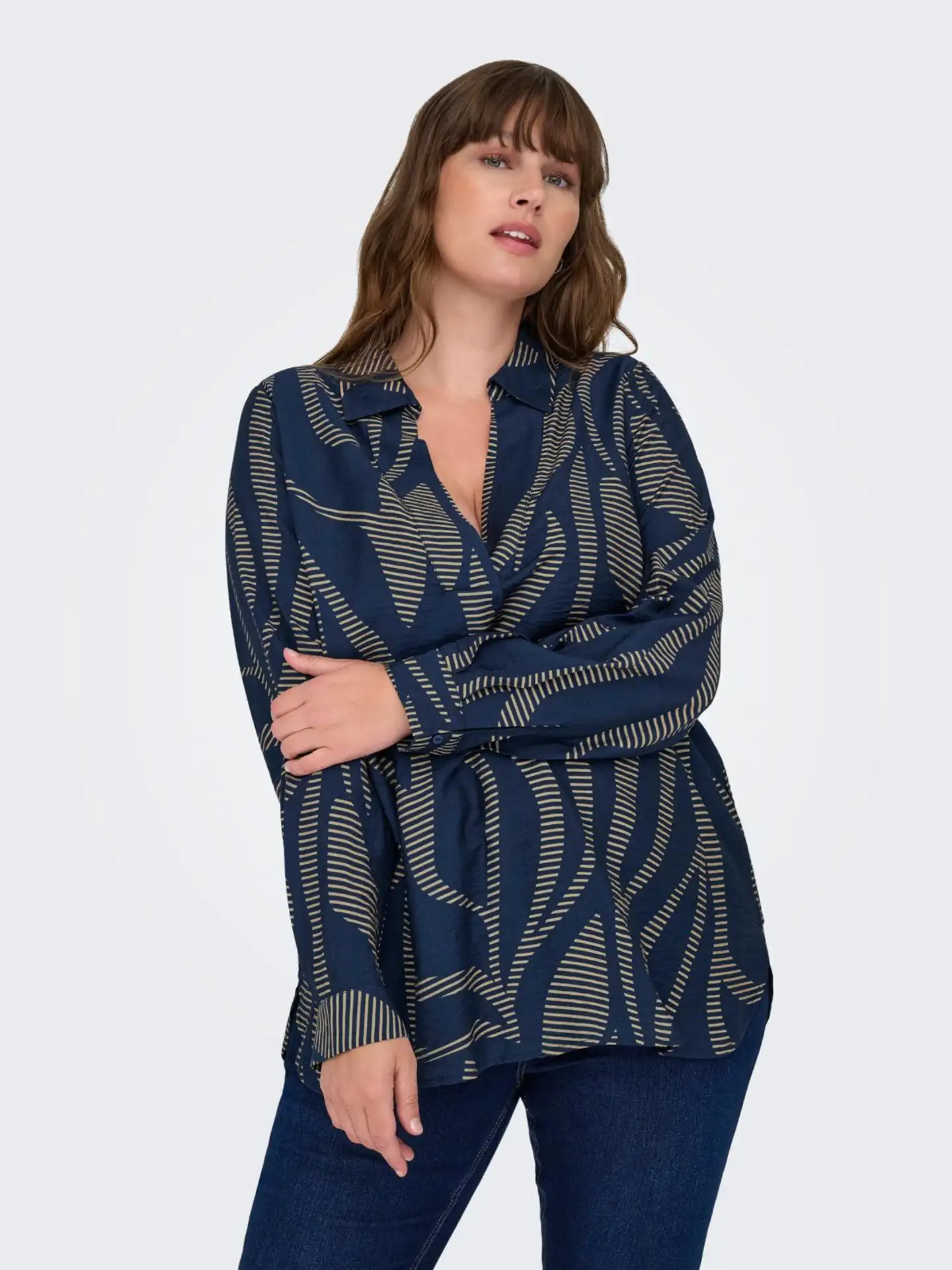 ONLY CARMAKOMA naisten kauluspaita Carfannil - Night Sky - 6