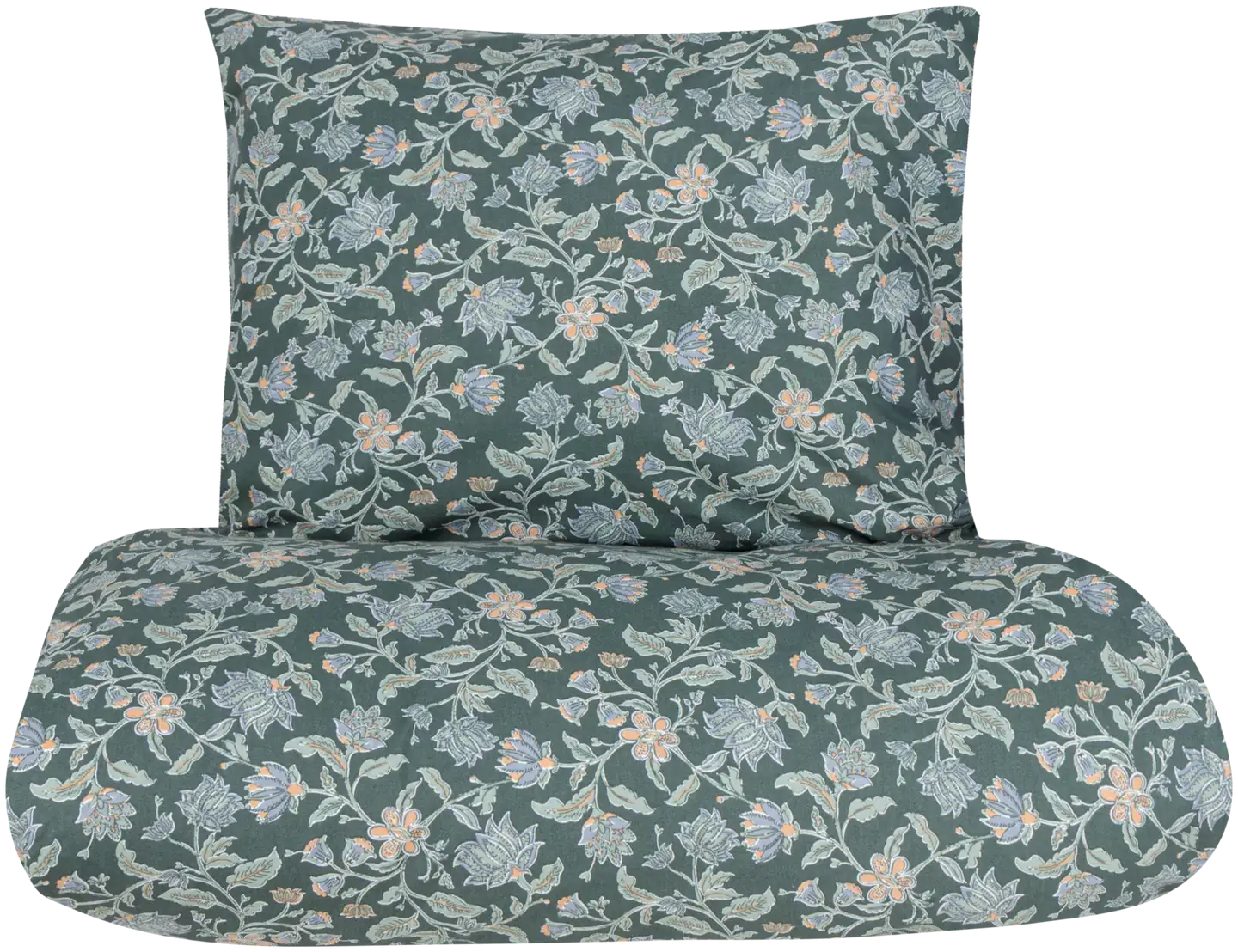 House satiinipussilakanasetti Ofelia 150 x 210 + 55 x 65 cm vihreä - 1