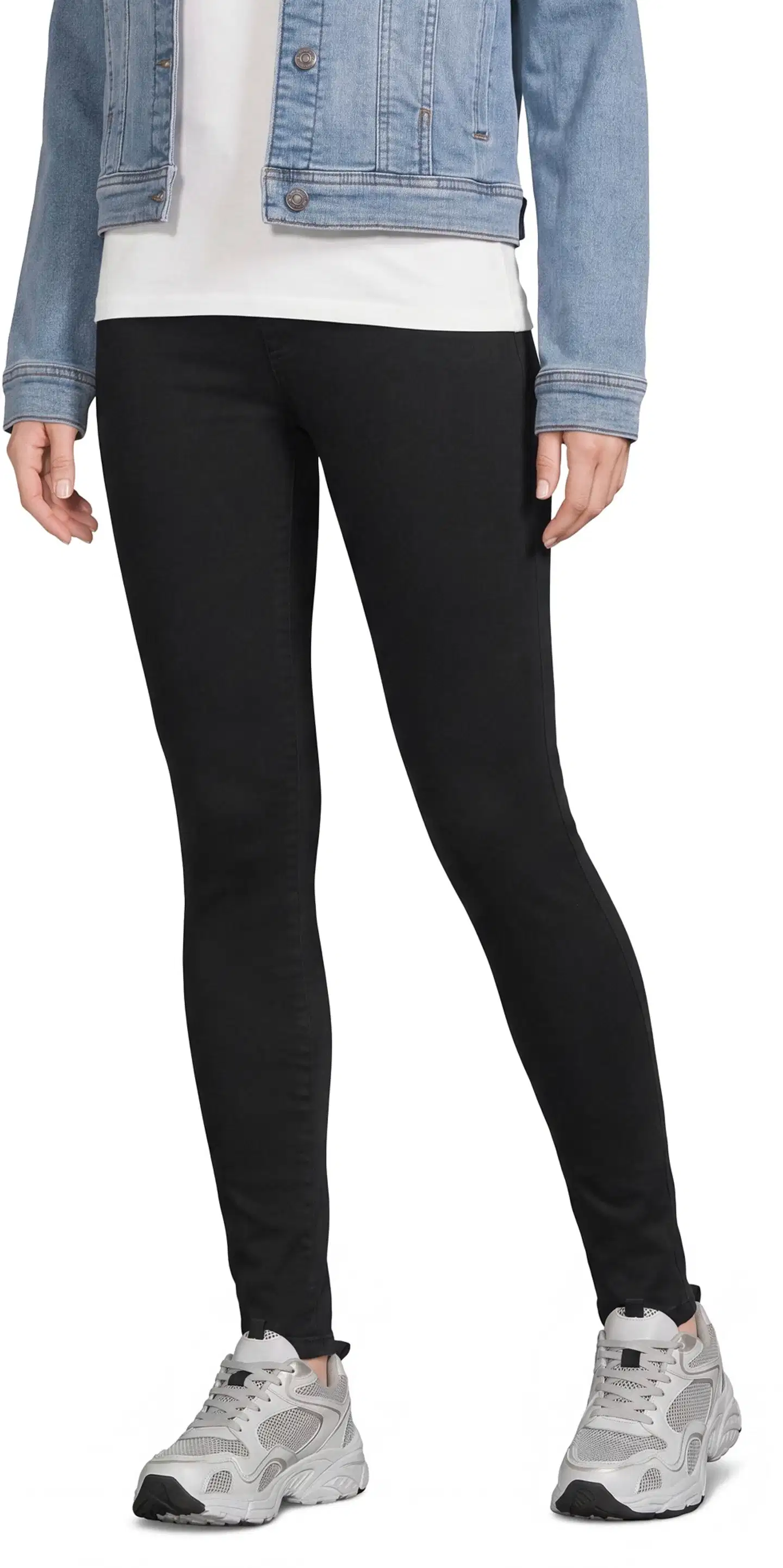 House naisten denimjeggingsit - BLACK - 1