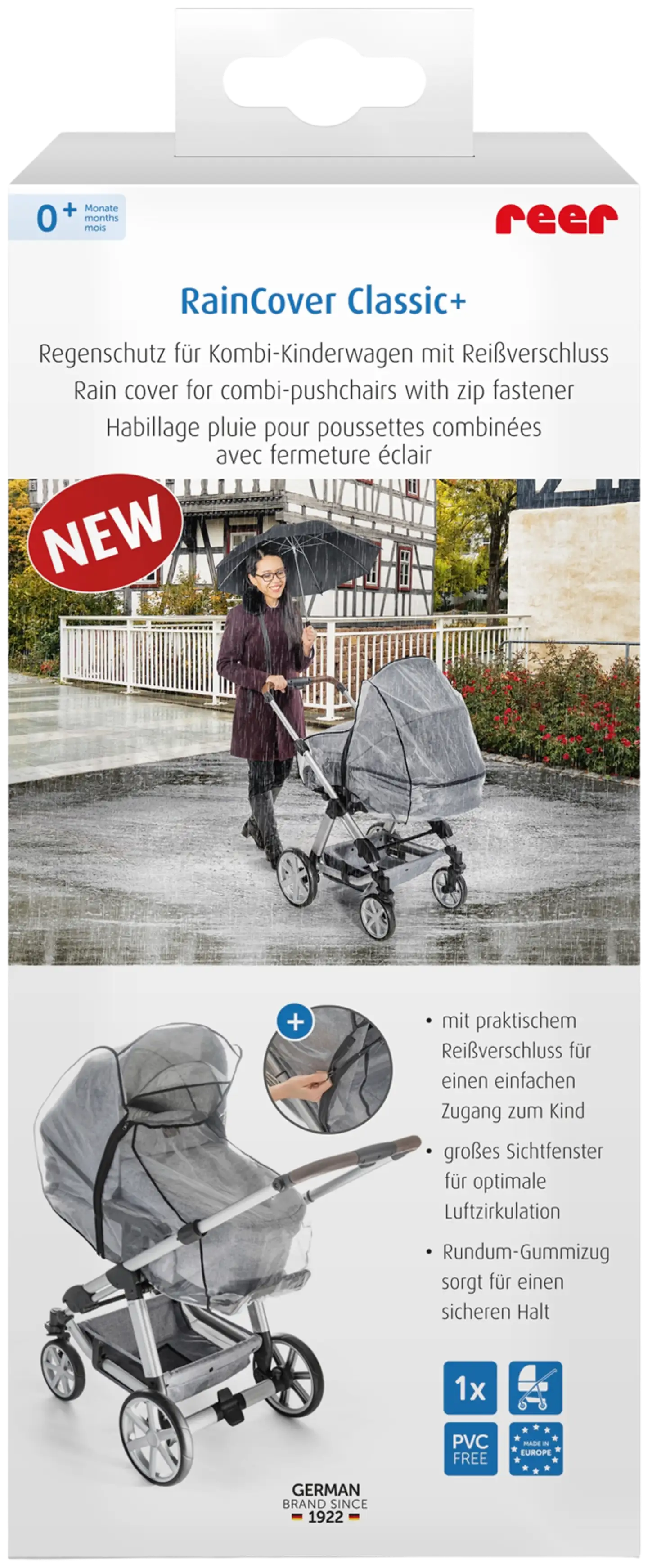 Reer Classic+ yhdistelmärattaiden sadesuoja - 2