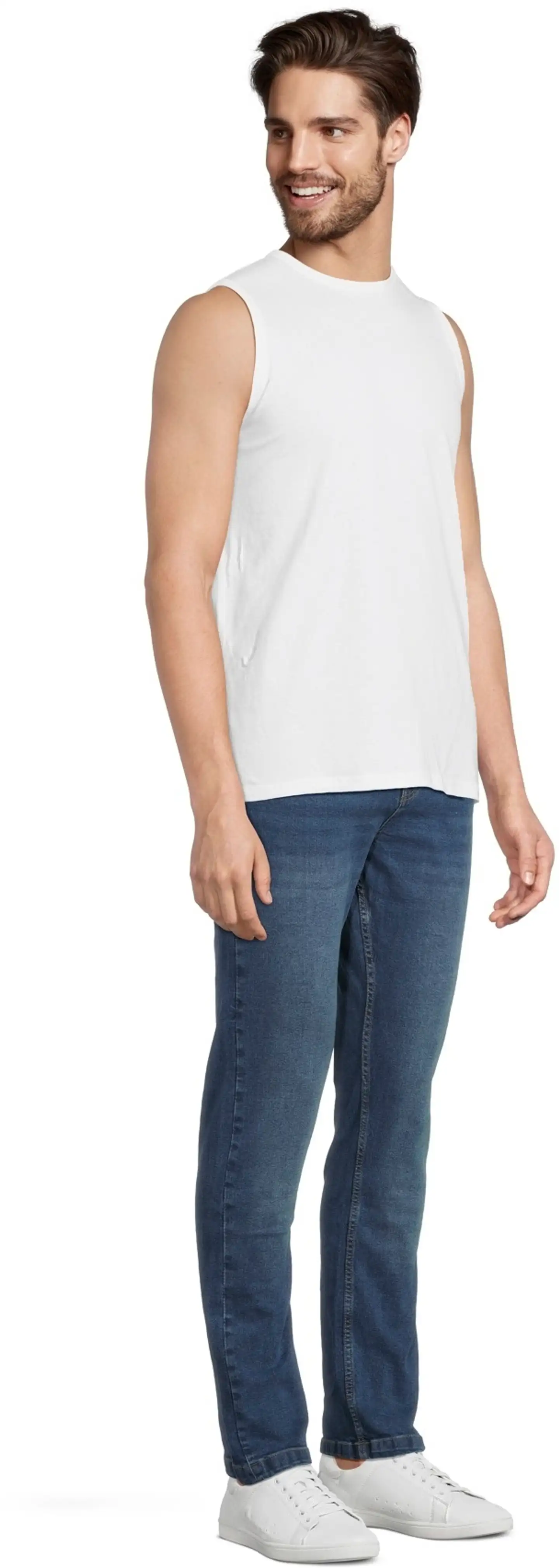 House miesten hihaton t-paita 195HNOS1 - VALKOINEN - 4