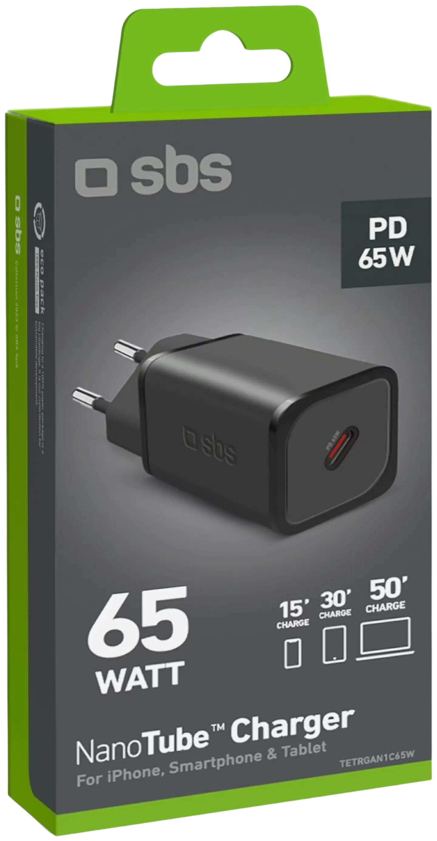 SBS seinälaturi Usb-C 65 W - 2