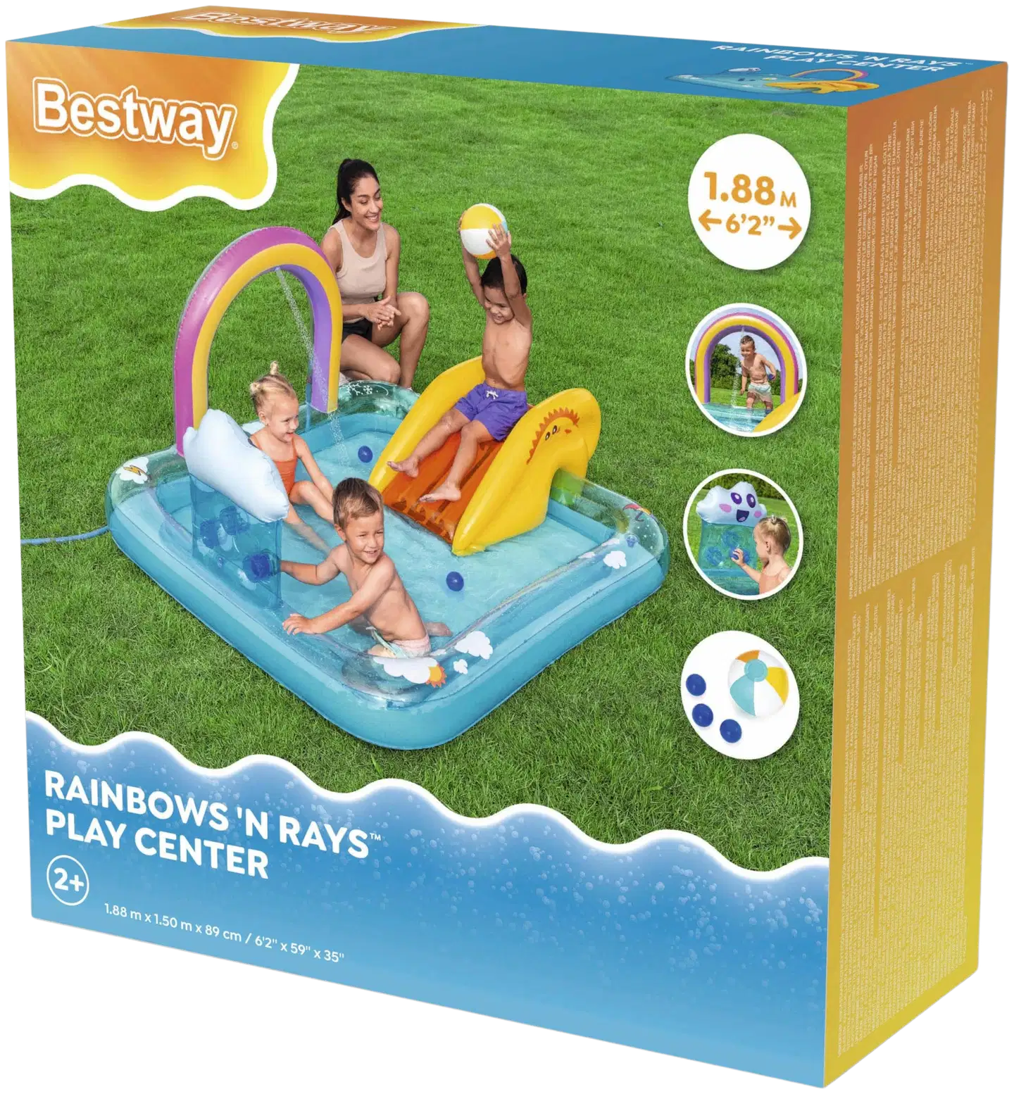 Bestway Rainbows 'n rays leikkikeskus 188 x 150 x 89 cm - 2