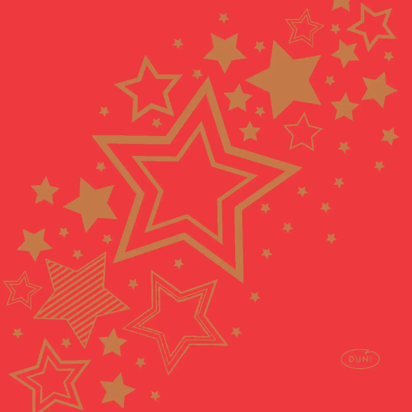DUNI Tissue lautasliina 24 x 24 cm Holiday Star Red 3-krs, 20 kpl