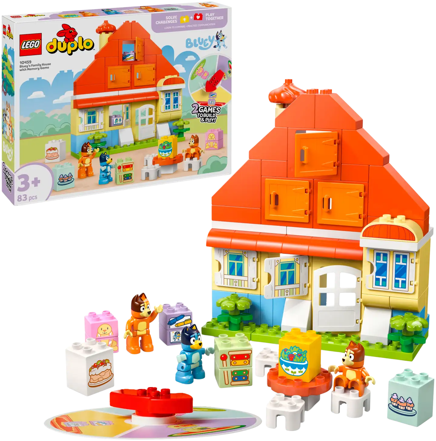LEGO DUPLO Bluey 10459 Blueyn perheen talo ja muistipeli - 1