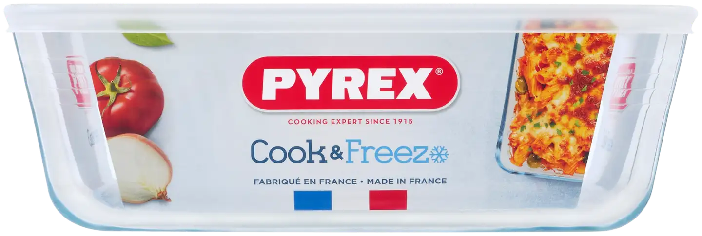 Pyrex Cook & Freeze kannellinen lasivuoka 27x22cm - 2